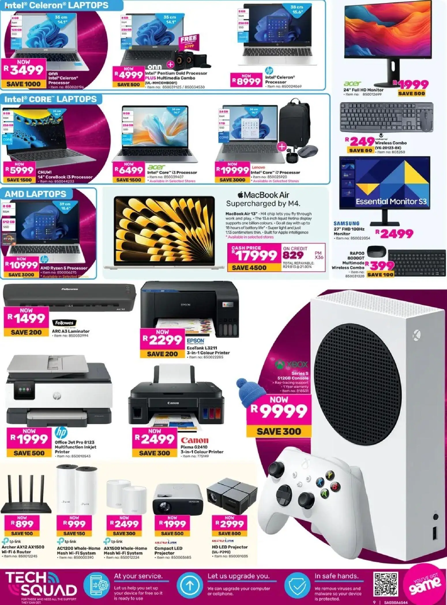 Game - Catalogue valid from 21/07/2026 | Page: 9 | Products: Computer, Laminator, Monitor, Battery