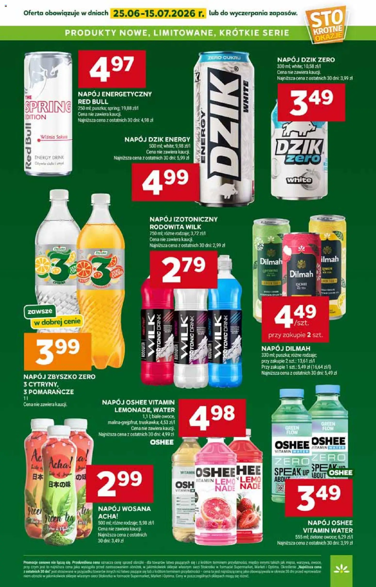 Stokrotka gazetka od 25.06.2026 | Strona: 36 | Produkty: Red bull, Pomarańcze, Owoce