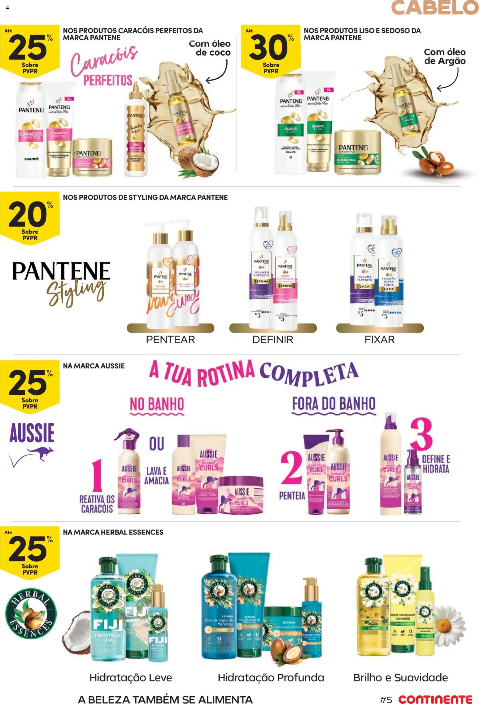 Continente Beleza Receita perfeita para um cuidado total │ válido de 18/08/2026 | Página: 5 | Produtos: Condicionador, Sérum, Óleo, Coco