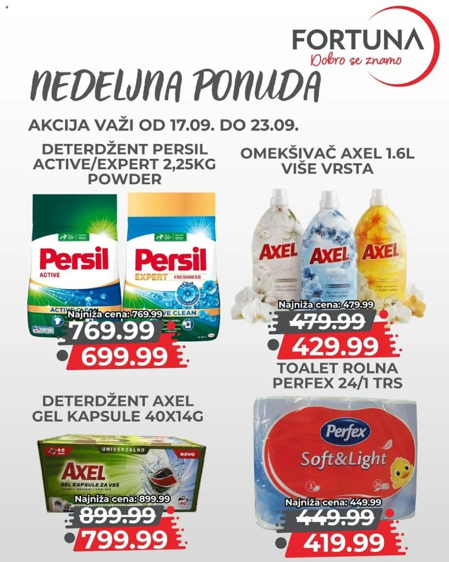Fortuna Market katalog - važi od 17.09.2026 | Strana: 11 | Proizvode: Deterdžent, Kapsule, Omekšivač, Persil