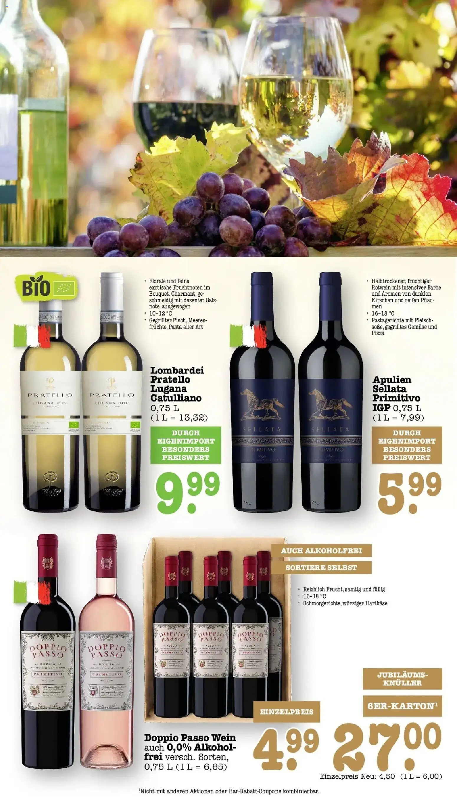 E center Prospekt Kuppenheim-Oberndorf (ab 14.09.2026) zum Blättern | Seite: 60 | Produkte: Doppio passo primitivo, Gemüse, Pasta, Pizza