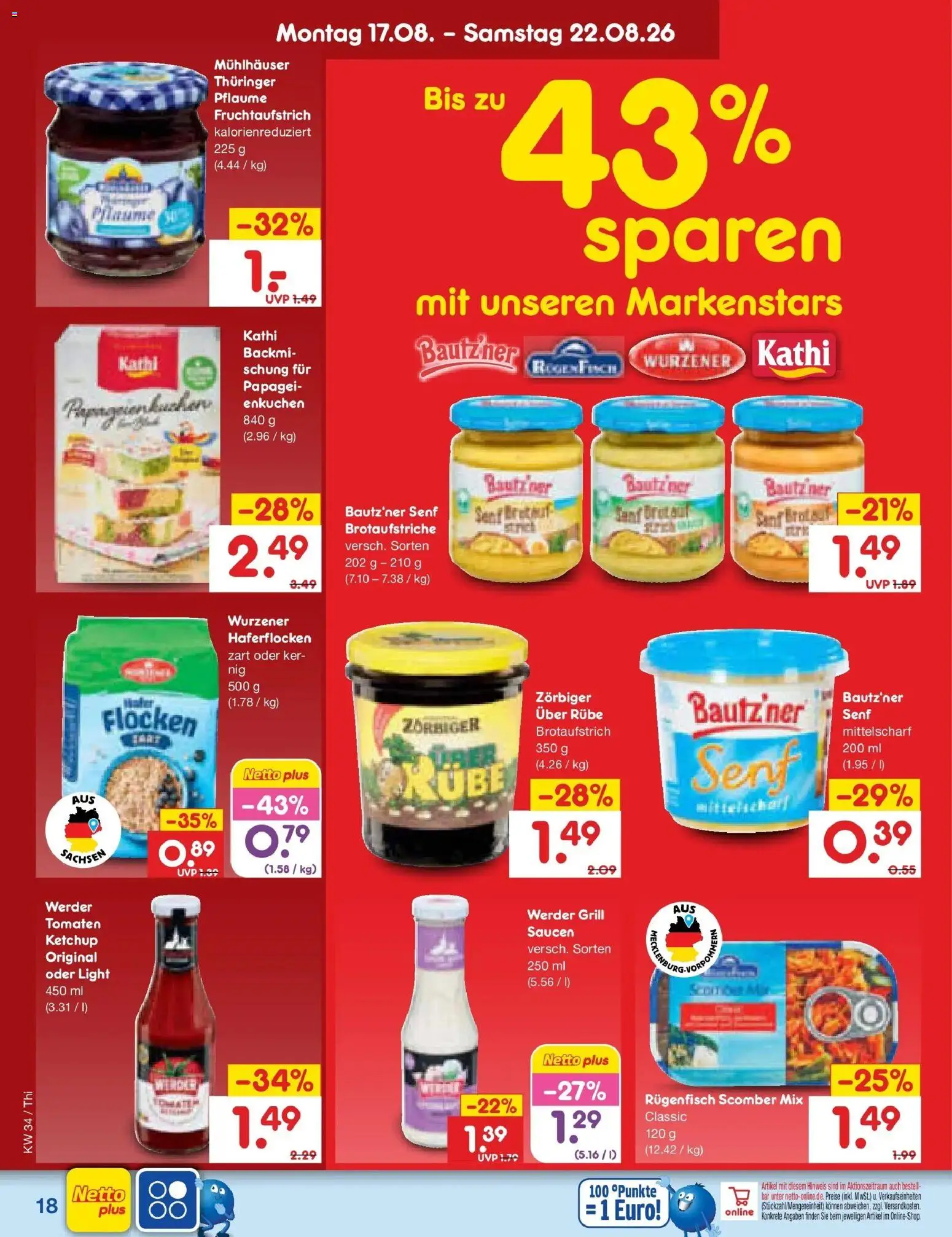 Netto Marken-Discount Prospekt Thiendorf – gültig ab 17.08.2026 | Seite: 24 | Produkte: Grill, Tomaten, Ketchup, Flocken