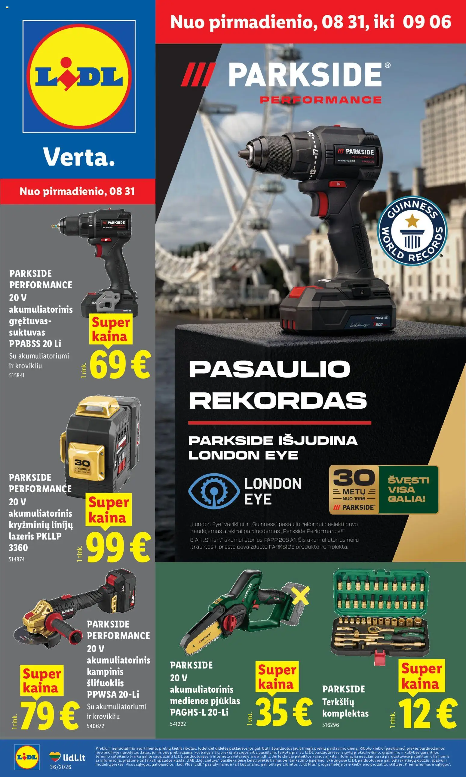 LIDL akcijos nuo 2026.08.31 | Puslapis: 1 | Prekių: Akumuliatorius