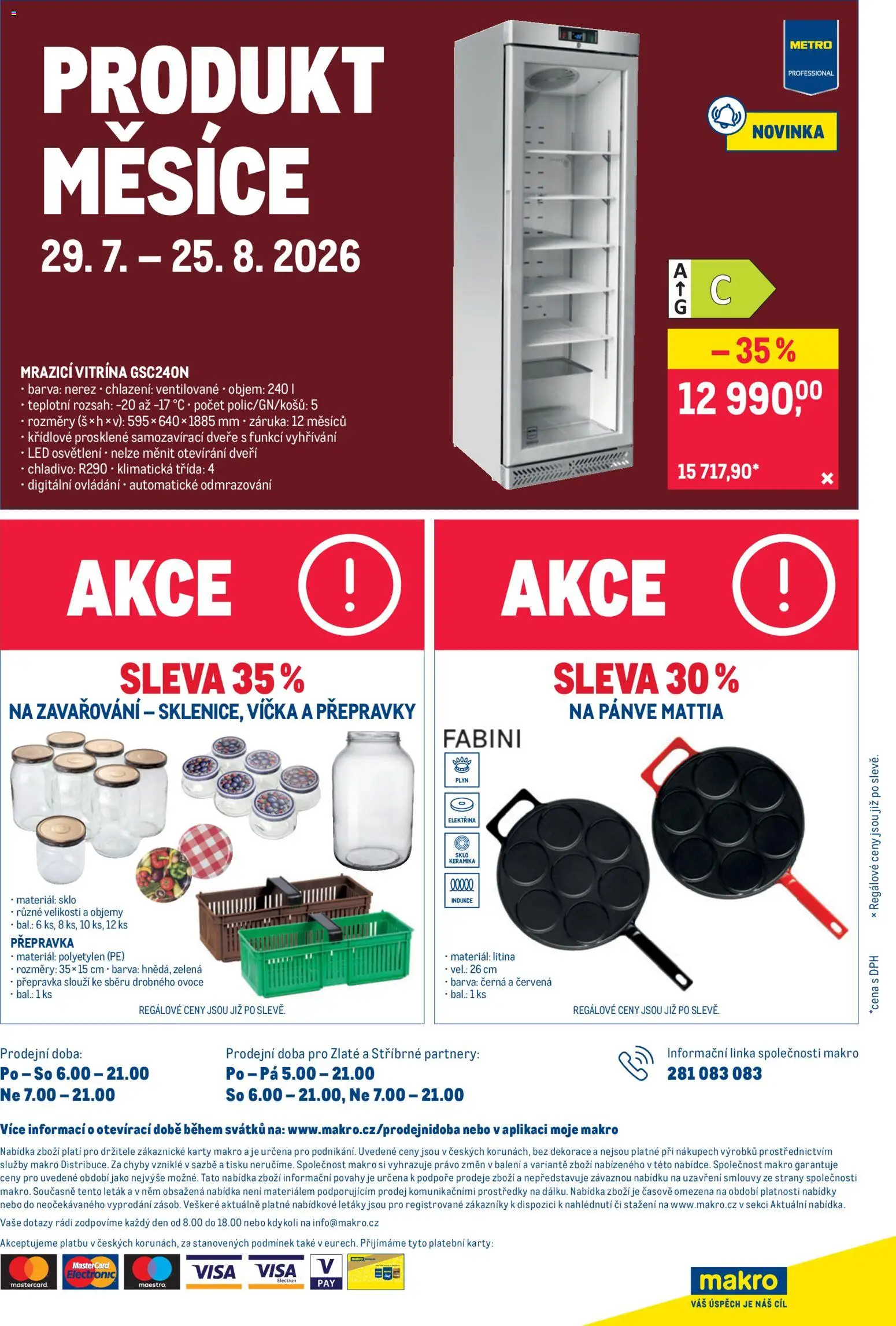 Makro leták - Nepotravinové zboží od 29.07.2026 | Strana: 22 | Produkty: Pánve, Vitrína, Přepravka, LED
