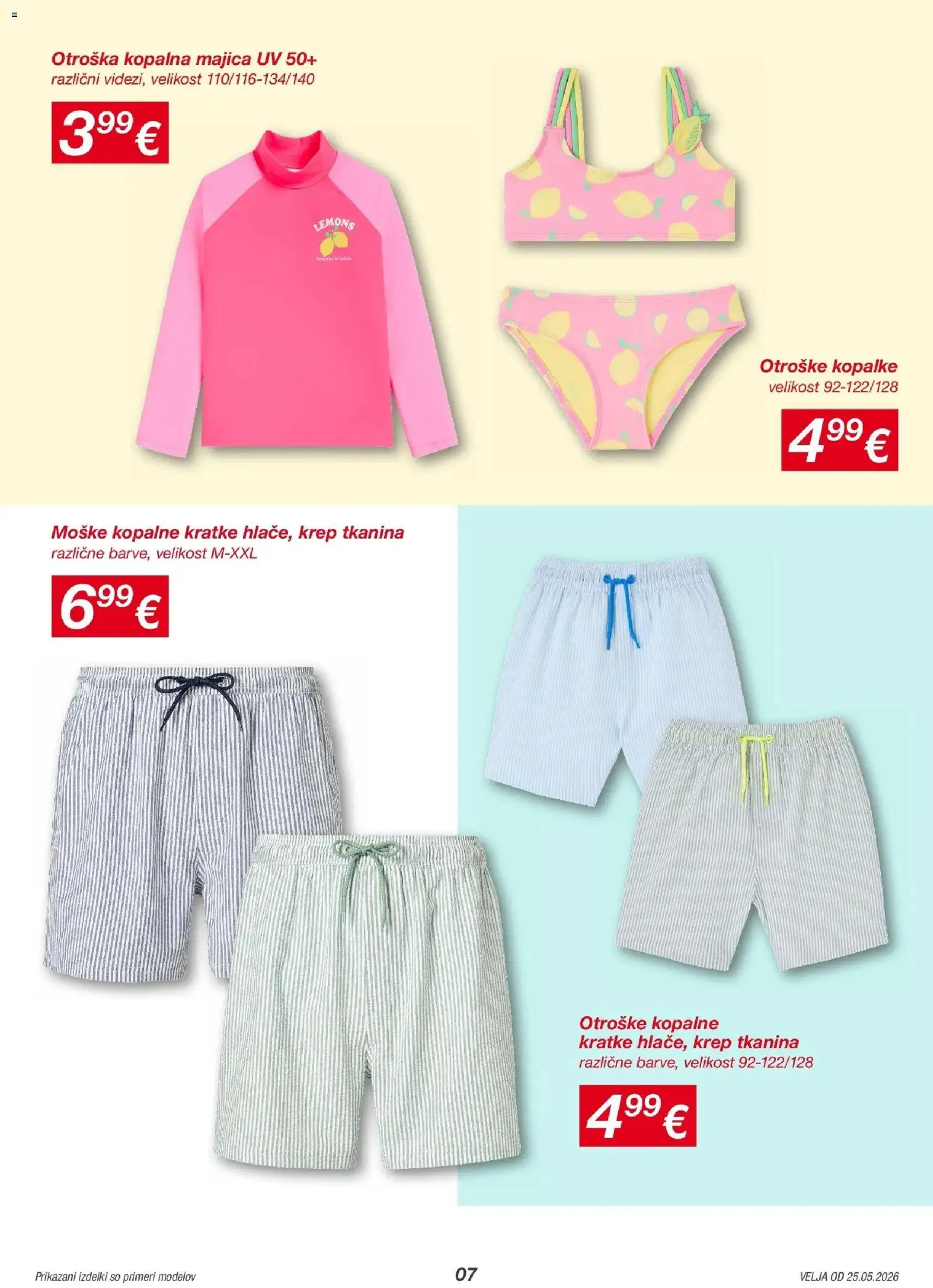 Novi Kik katalog ponudbe – veljaven od 21.05.2026 | Stran: 7 | Izdelki: Majica, Kopalke