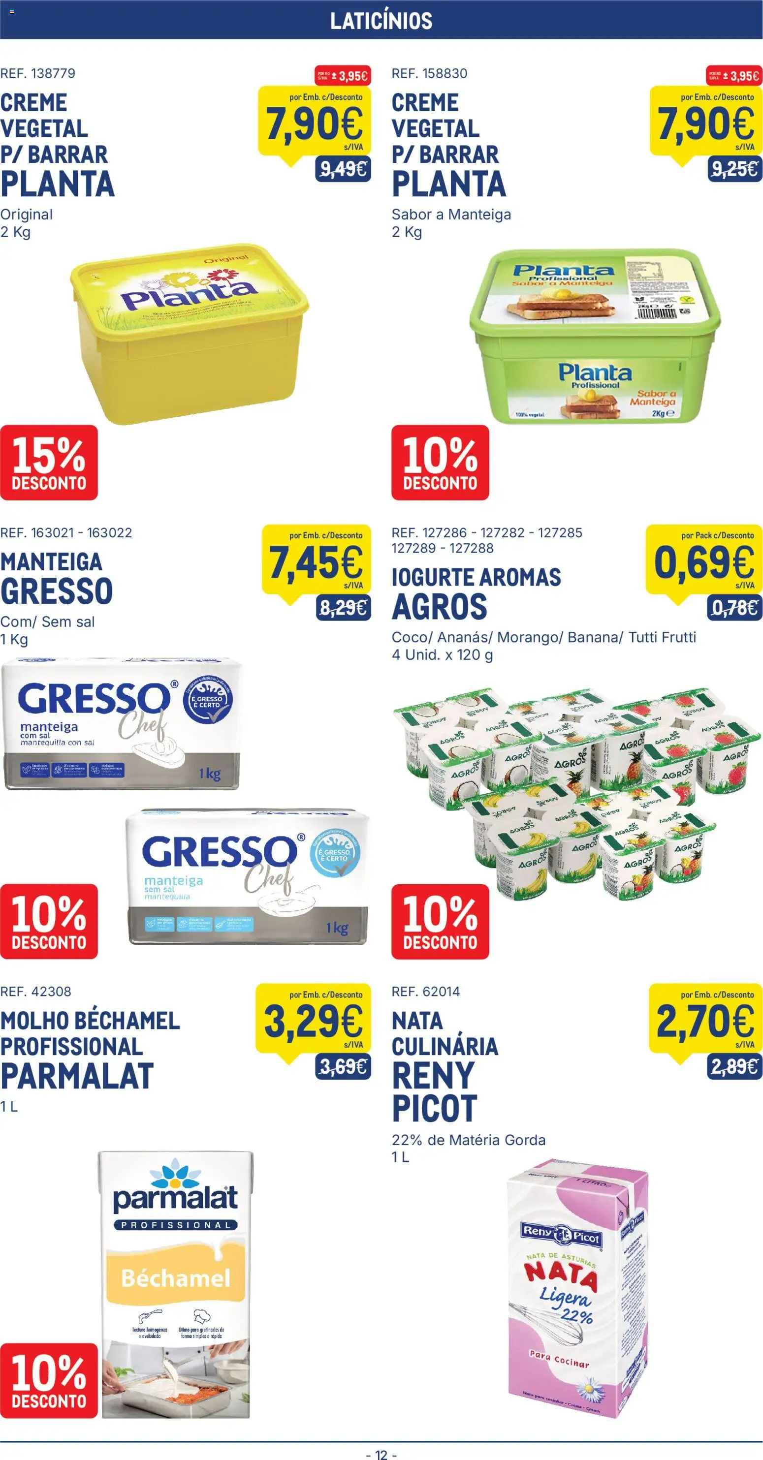 Makro folheto │ válido de 11/08/2026 | Página: 12 | Produtos: Laticínios, Iogurte, Nata, Creme