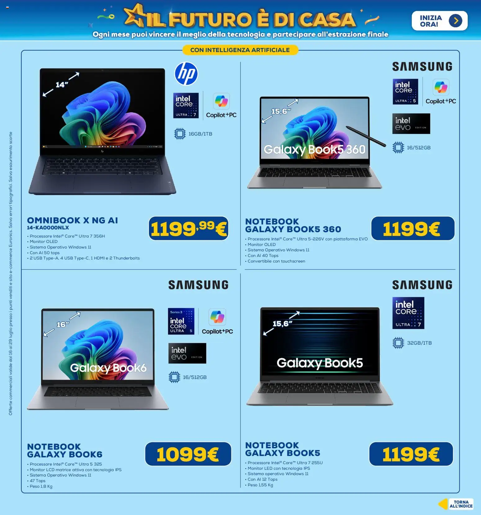 Volantino Euronics del 16/07/2026 | Pagina: 27 | Prodotti: Monitor, Notebook, USB, Samsung