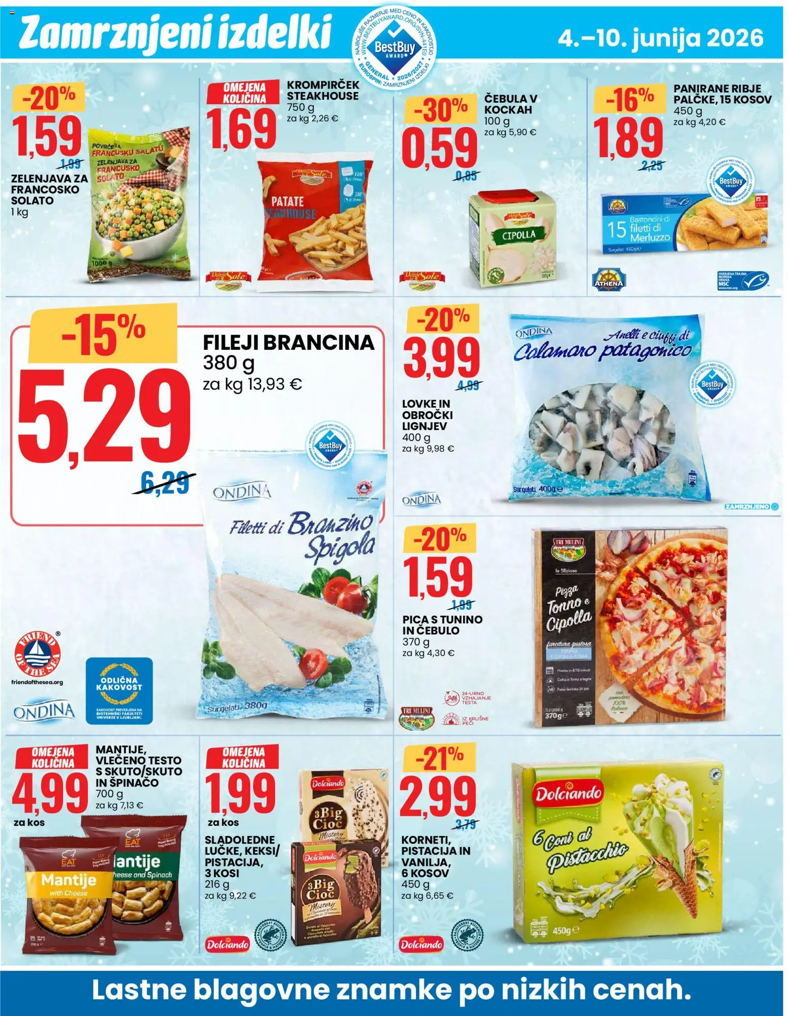 Novi Eurospin katalog ponudbe – veljaven od 04.06.2026 | Stran: 8 | Izdelki: Keksi, Tuna, Kos, Cebula