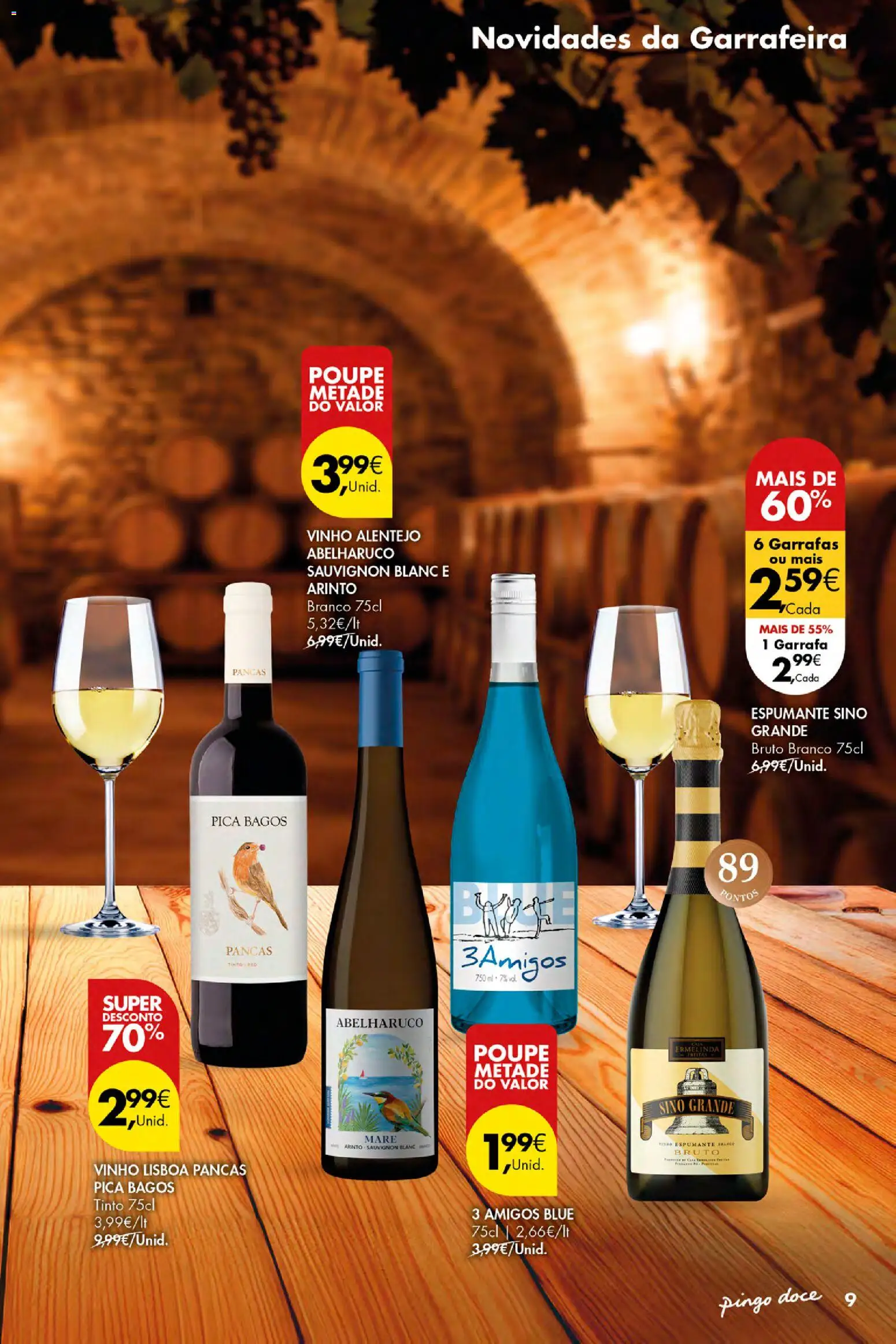 Pingo Doce Vinhos e Sabores de Portugal Açores │ válido de 17/09/2026 | Página: 9 | Produtos: Espumante, Cama, Vinho