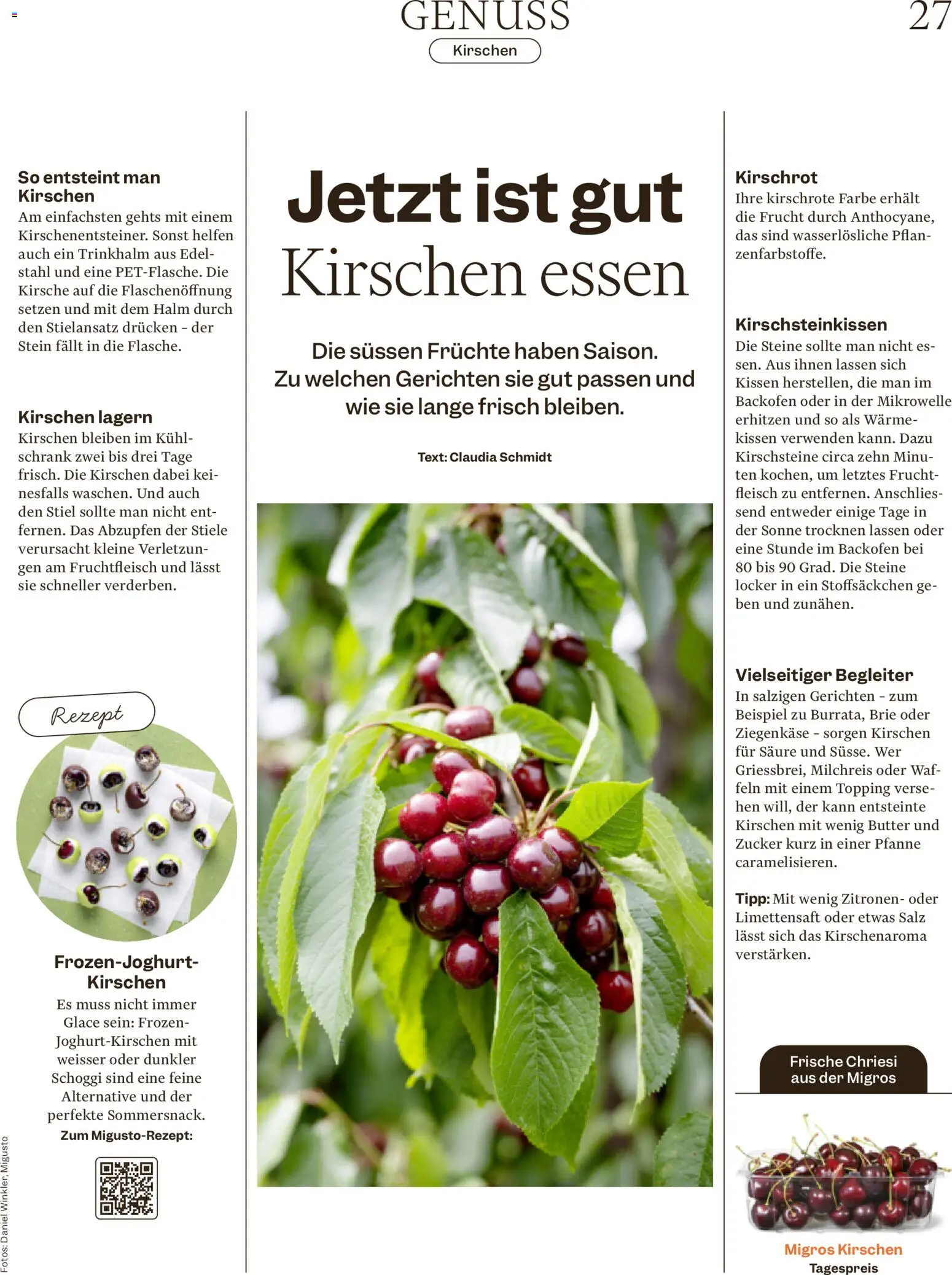 Migros aktionen Magazin – gültig ab 24.06.2026 | Seite: 27 | Produkte: Kissen, Schrank, Kirschen, Mikrowelle