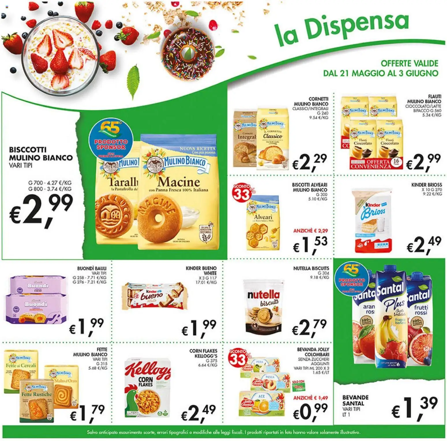 Volantino Coal del 21.05.2026 | Pagina: 17 | Prodotti: Cornetto, Cereali, Biscotti, Nutella