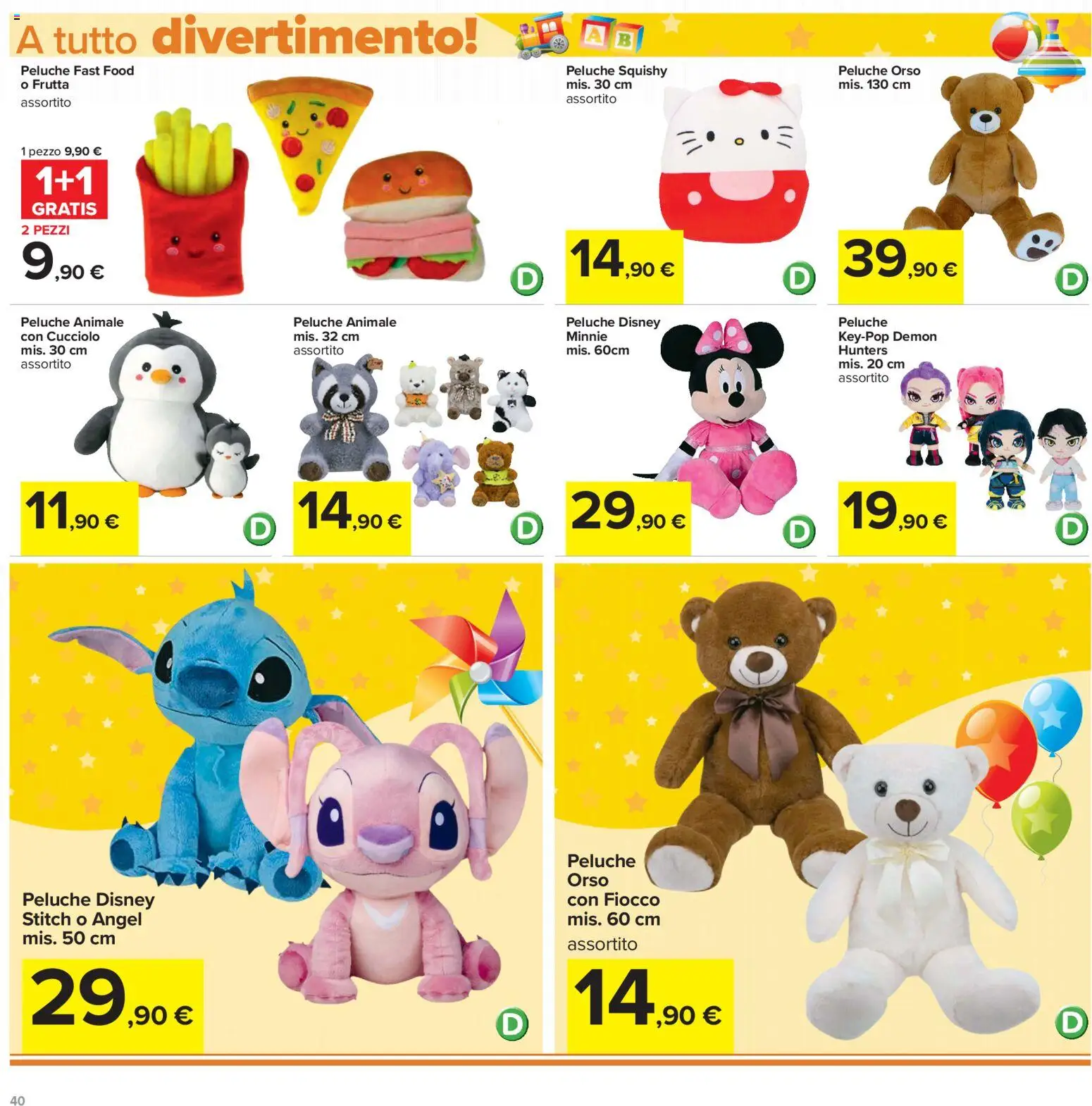 Volantino Carrefour del 15/09/2026 | Pagina: 40 | Prodotti: Peluche, Frutta