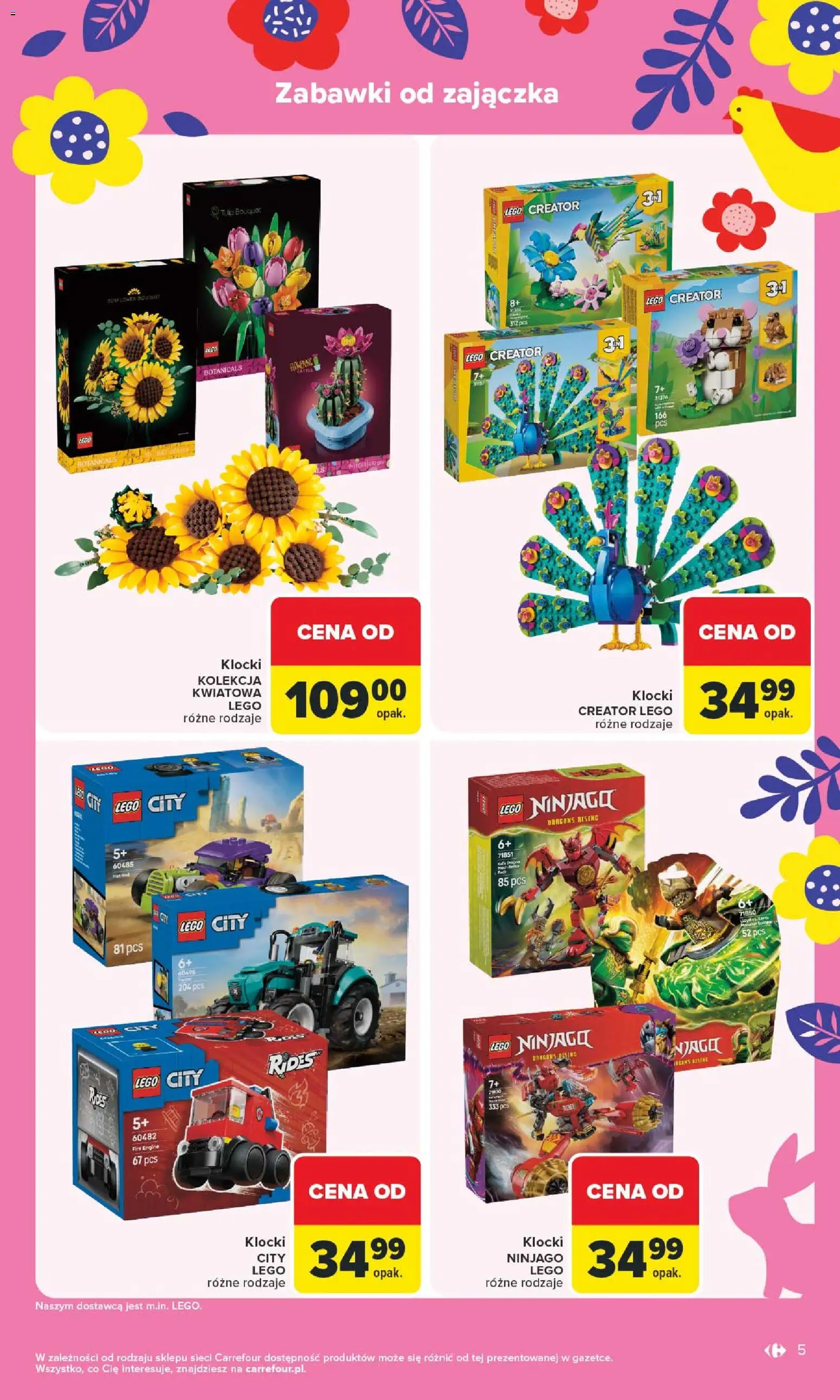 Carrefour gazetka - Łap Wielkanocne okazje od 16.03.2026 | Strona: 5 | Produkty: Lego, Klocki Lego