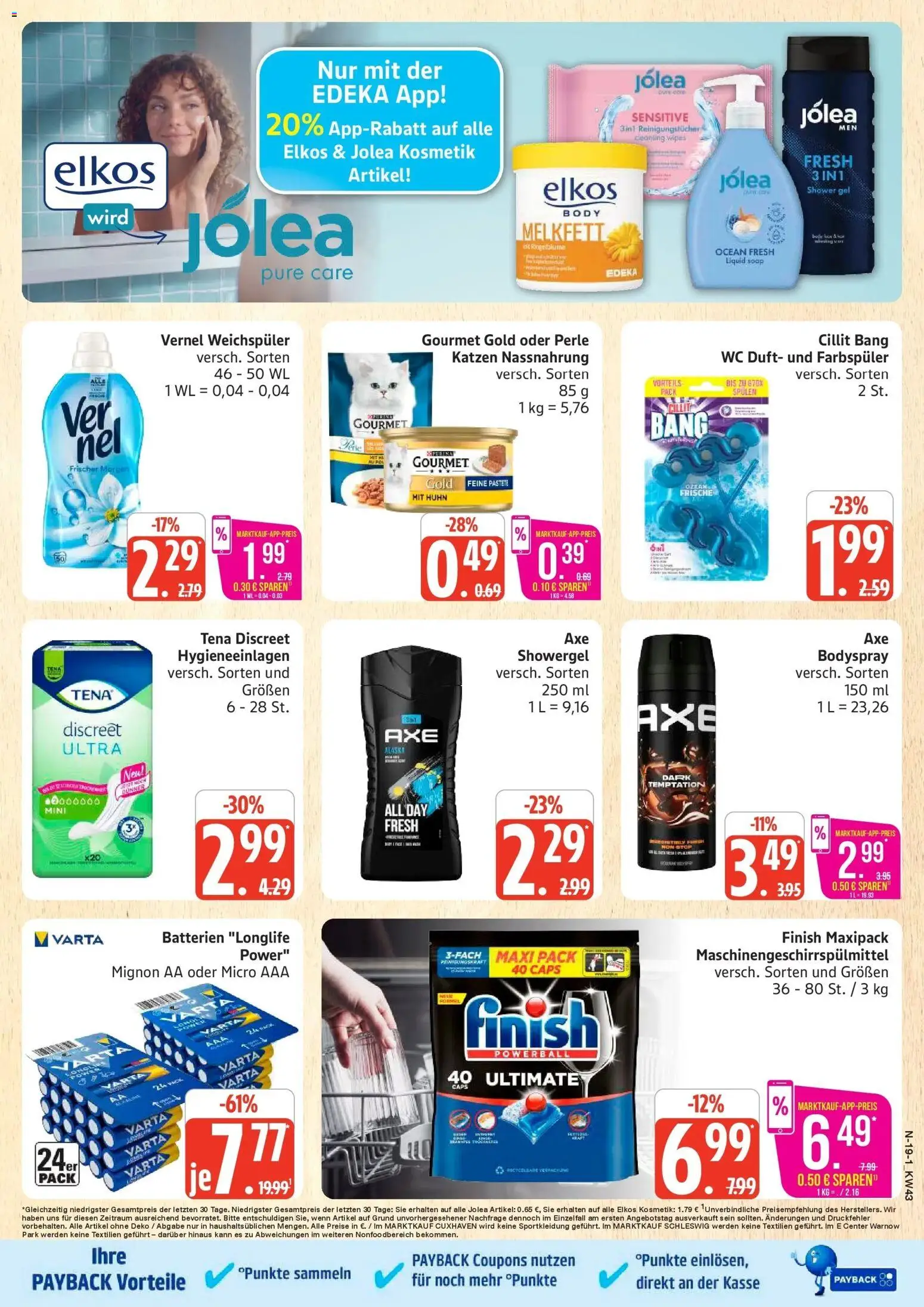 Marktkauf Prospekt Buxtehude (ab 19.10.2026) » Angebote online | Seite: 19 | Produkte: Batterien, Finish, Reinigungstücher, Shower Gel