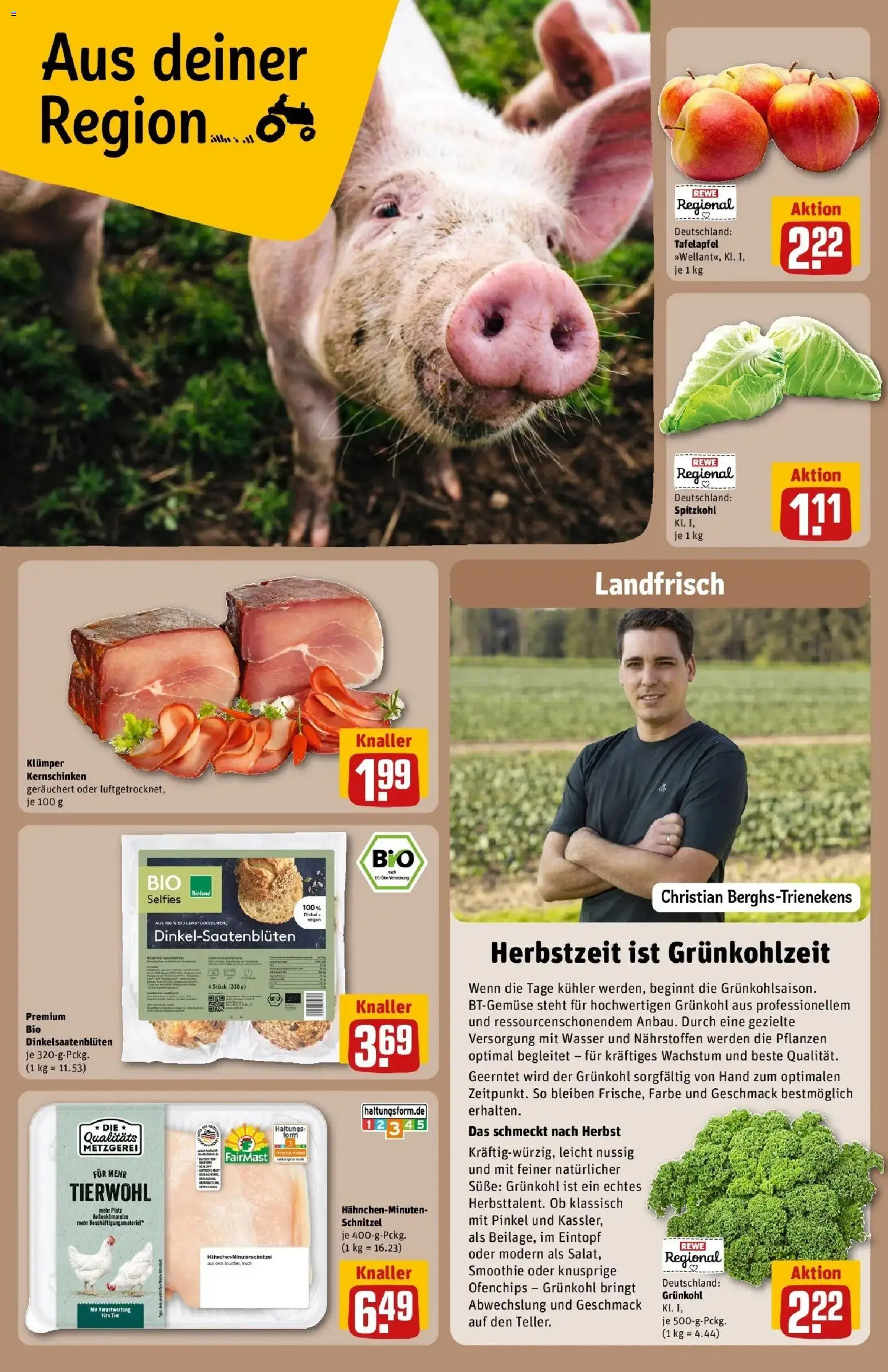REWE Prospekt ab 26.10.2026 zum Blättern » Angebote | Seite: 22 | Produkte: Schnitzel, Wasser