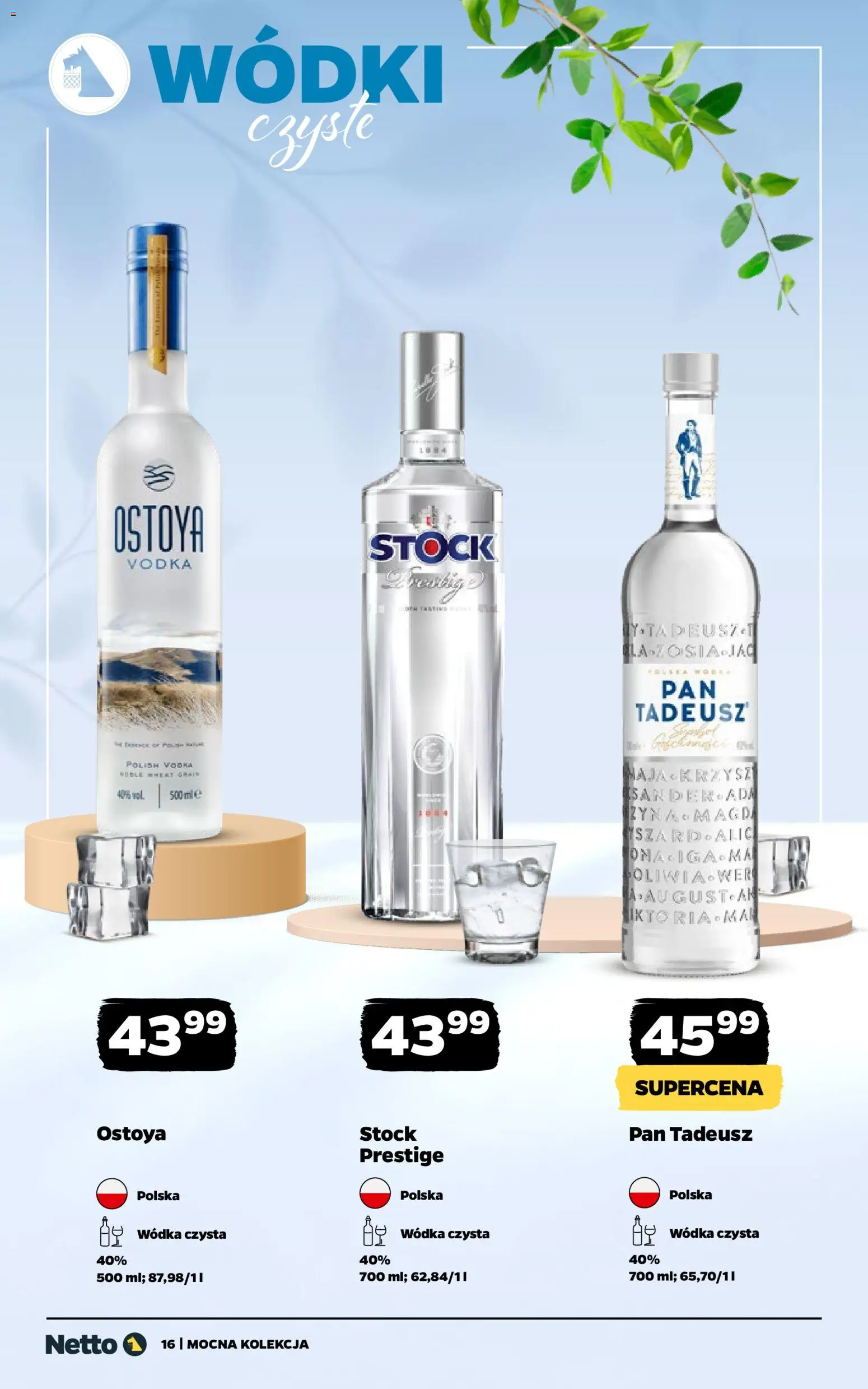 Netto gazetka - Alkohole mocne od 11.05.2026 | Strona: 16 | Produkty: Vodka, Wódka