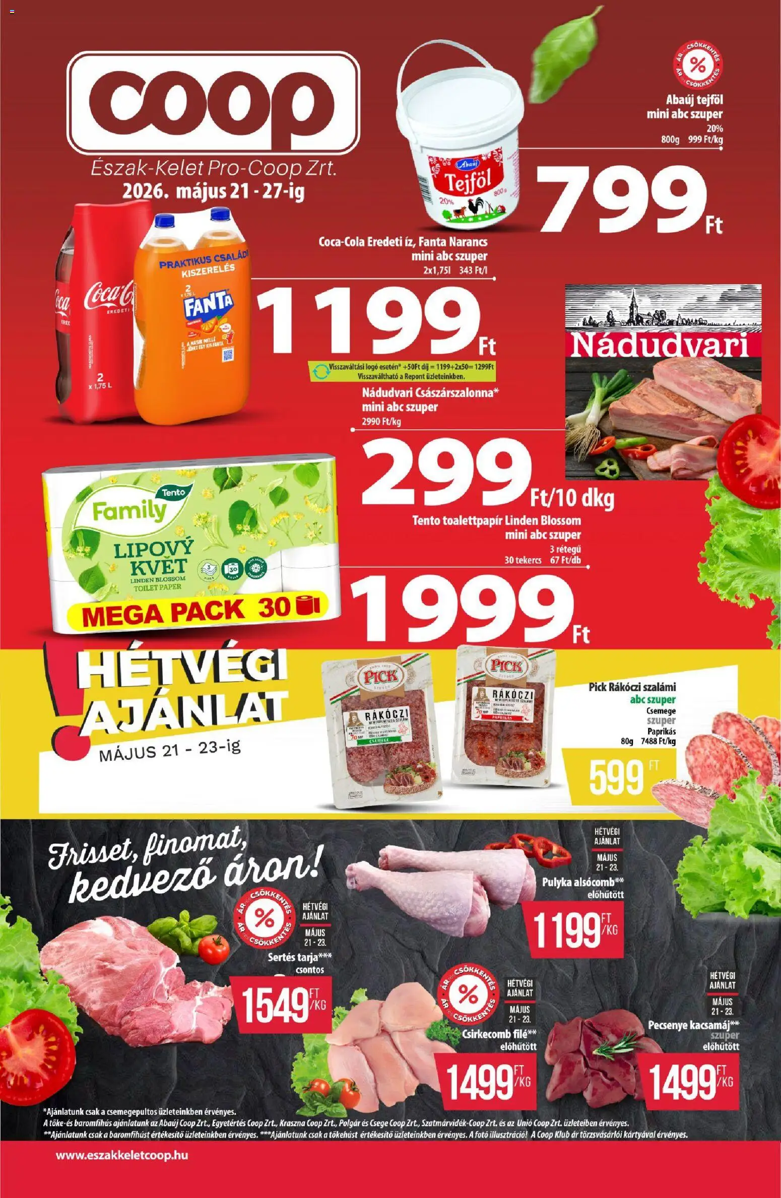 COOP akciós ujság - amely érvényes a következő dátumtól: 21.05.2026 | Oldal: 1
