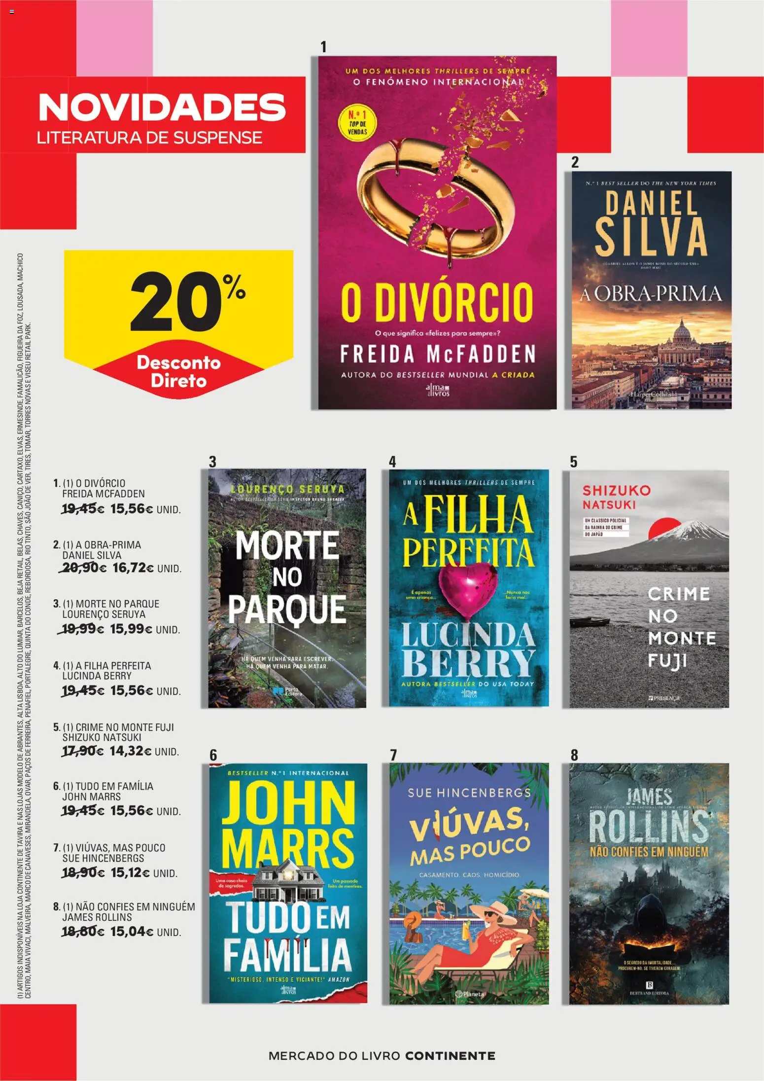 Continente - Feira do Livro  Abre espaço para a distração │ válido de 23/06/2026 | Página: 4 | Produtos: Top