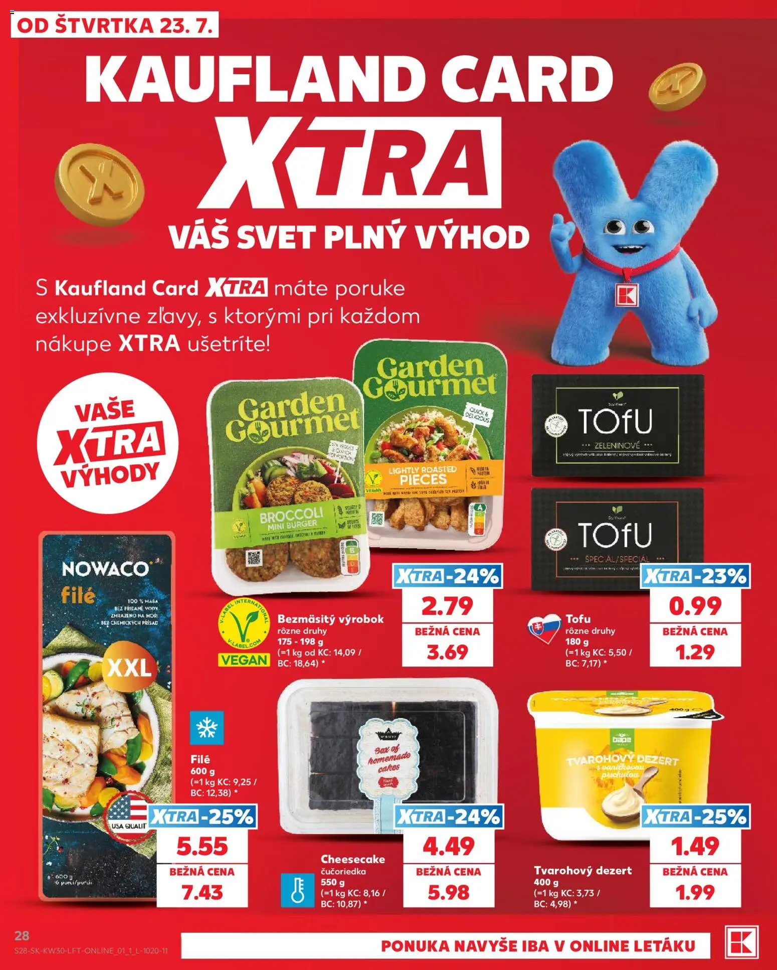 Nové Kaufland akcie – leták je platný od 23.07.2026 | Strana: 28 | Produkty: Tofu