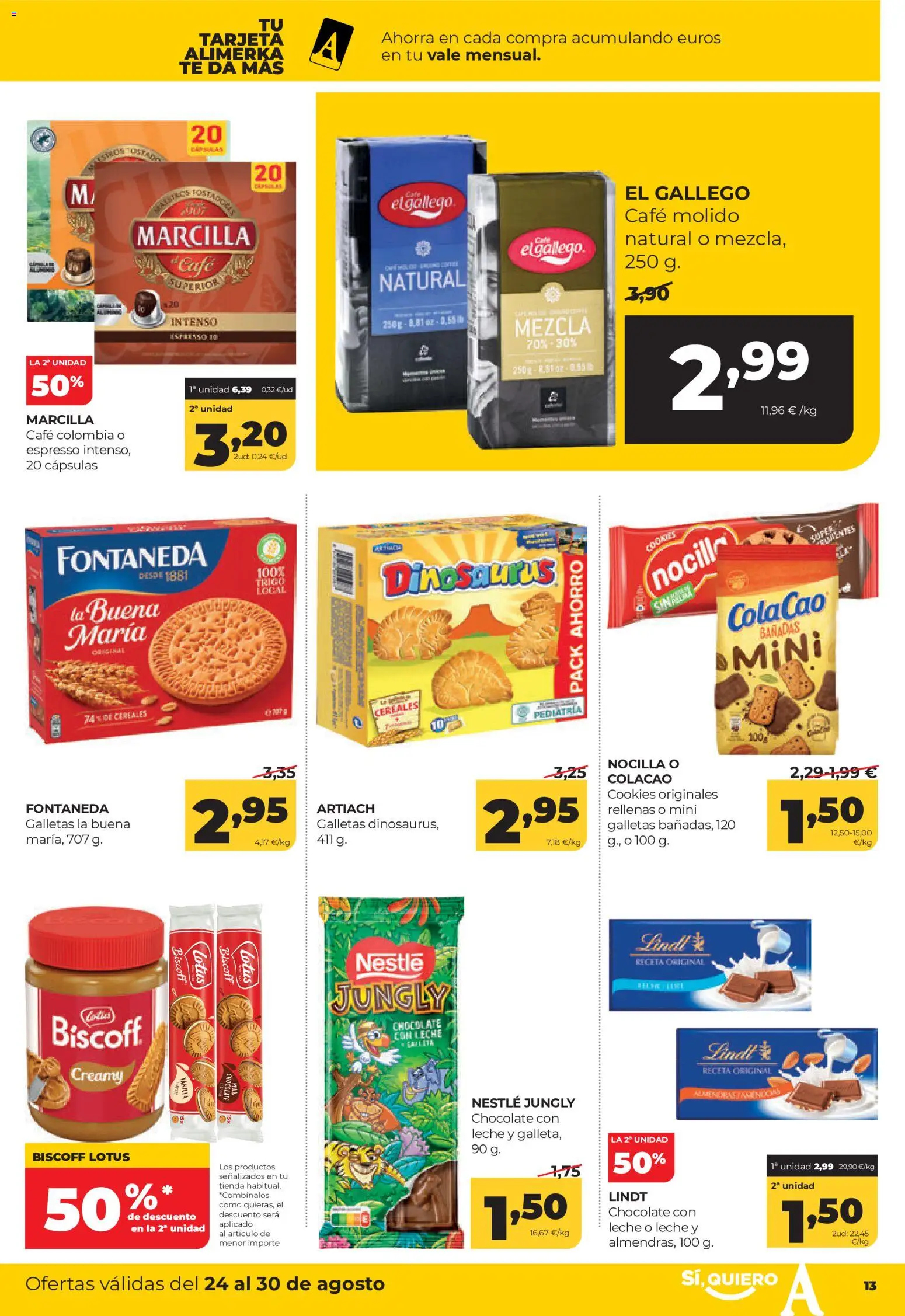 Alimerka folleto Castilla y León │ válido desde el 24/08/2026 | Página: 13 | Productos: Cápsulas, Café, Té, Lotus