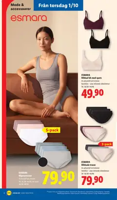 ESMARA, Ribbade trosor, Av polyamid och elastan, Sömlösa - utan störande sidosömmar, Stl. 36/38-44/46 - Förhandsvisning av reklamblad från butik Lidl aktuell från 28/09/2026 | Sida: 21