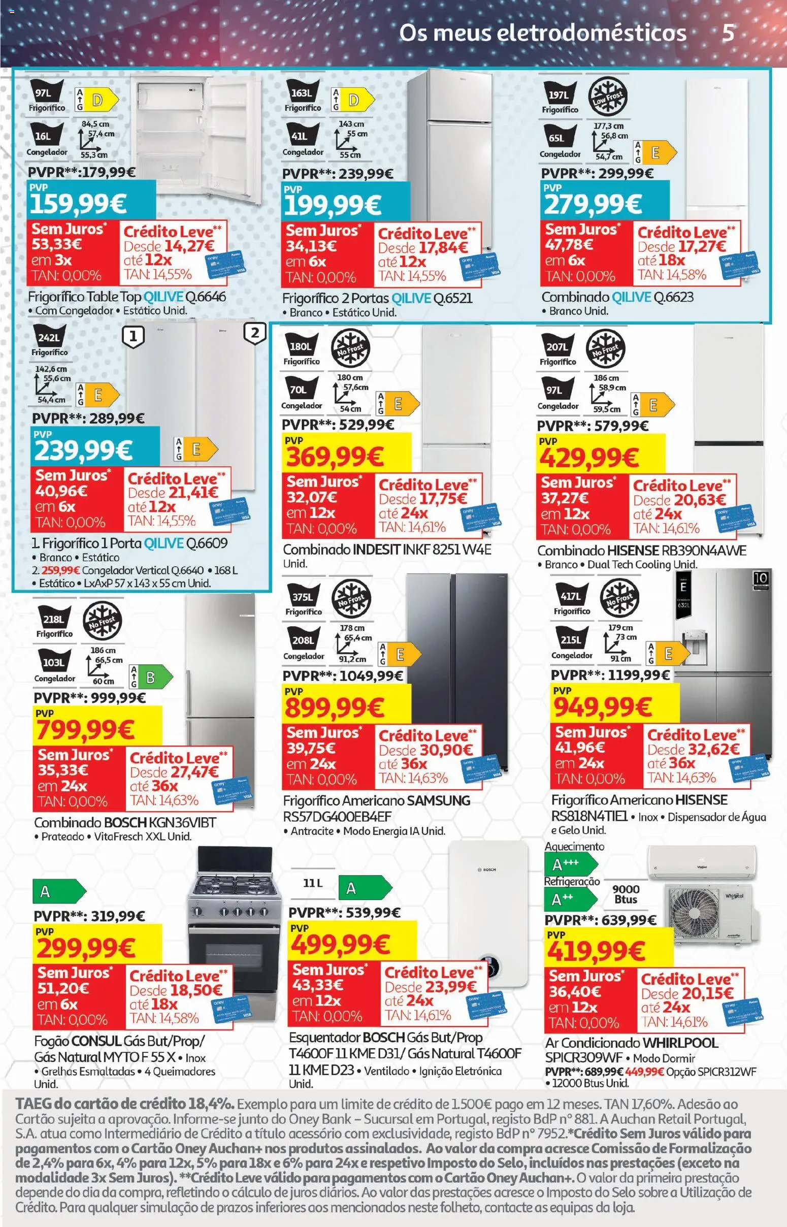 Auchan - Festa de Verão │ válido de 05/08/2026 | Página: 28 | Produtos: Agua, Porta, Congelador, Fogão
