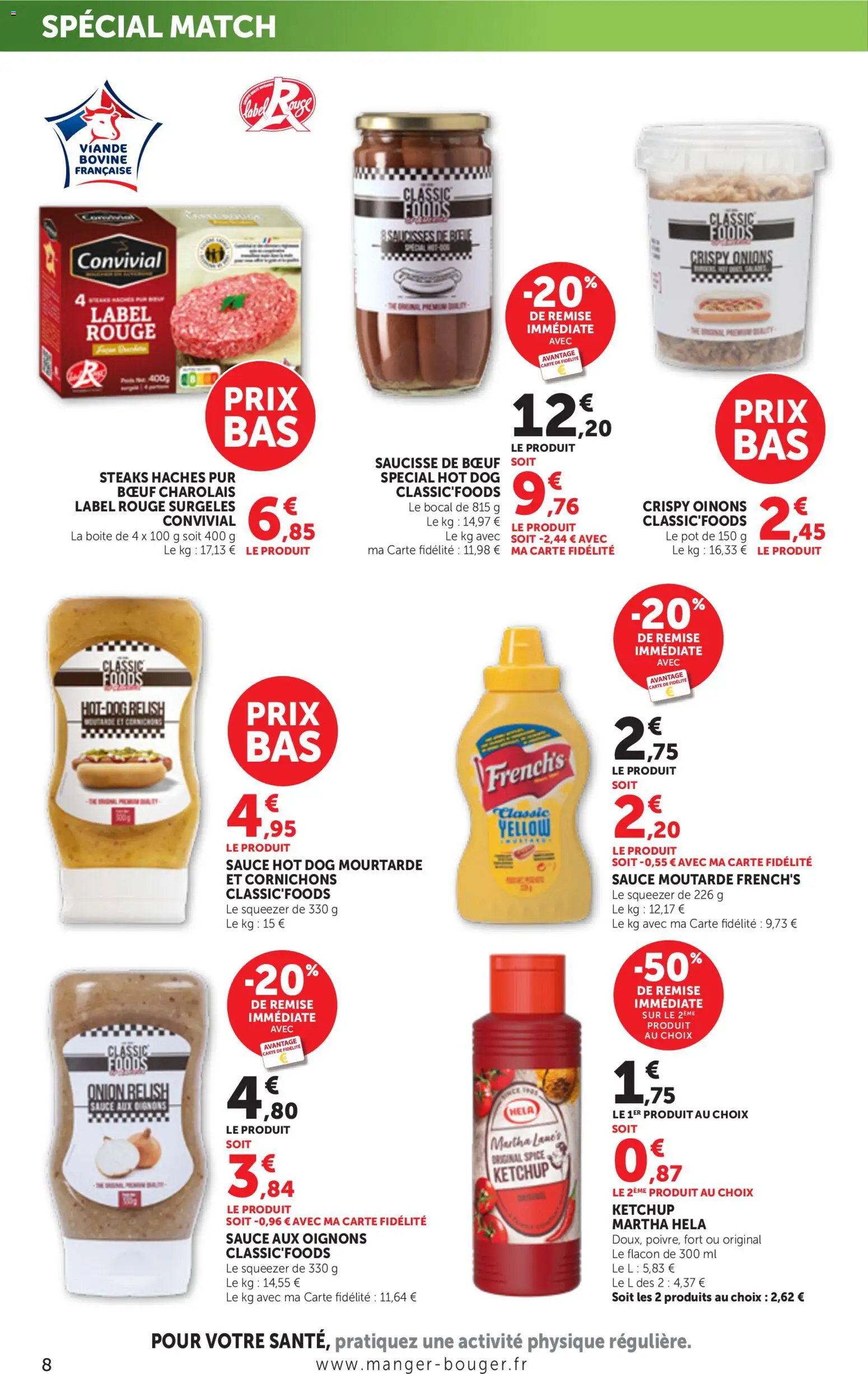 {H1} | Page: 8 | Produits: Moutarde, Viande, Oignons, Viande bovine