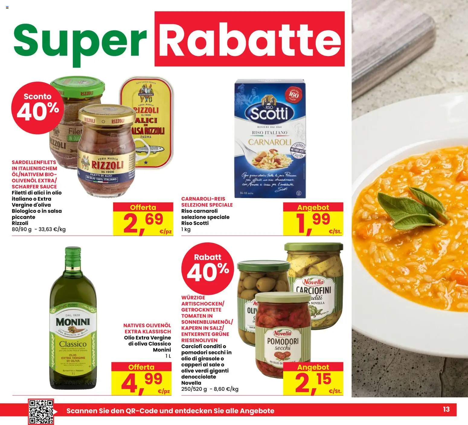 Volantino Eurospar del 29/10/2026 | Pagina: 13 | Prodotti: Salsa, Olio, Pomodori, Carciofi