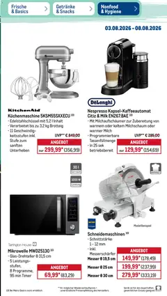 Metro Prospekt ab 03.08.2026 gültig | Seite: 41 | Produkte: Mikrowelle, Milch