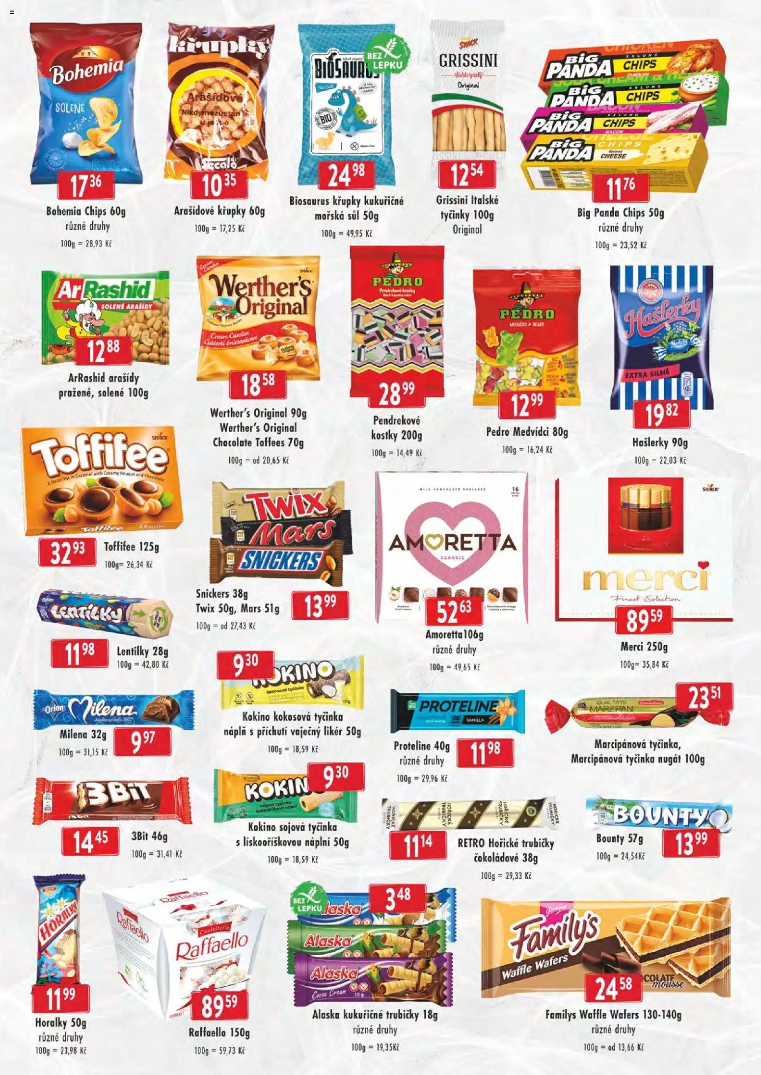 Astur & Qanto leták - cash&carry Jeseník, Krnov od 16.09.2026 | Strana: 5 | Produkty: Toffifee, Arašídy, Snickers, Sůl