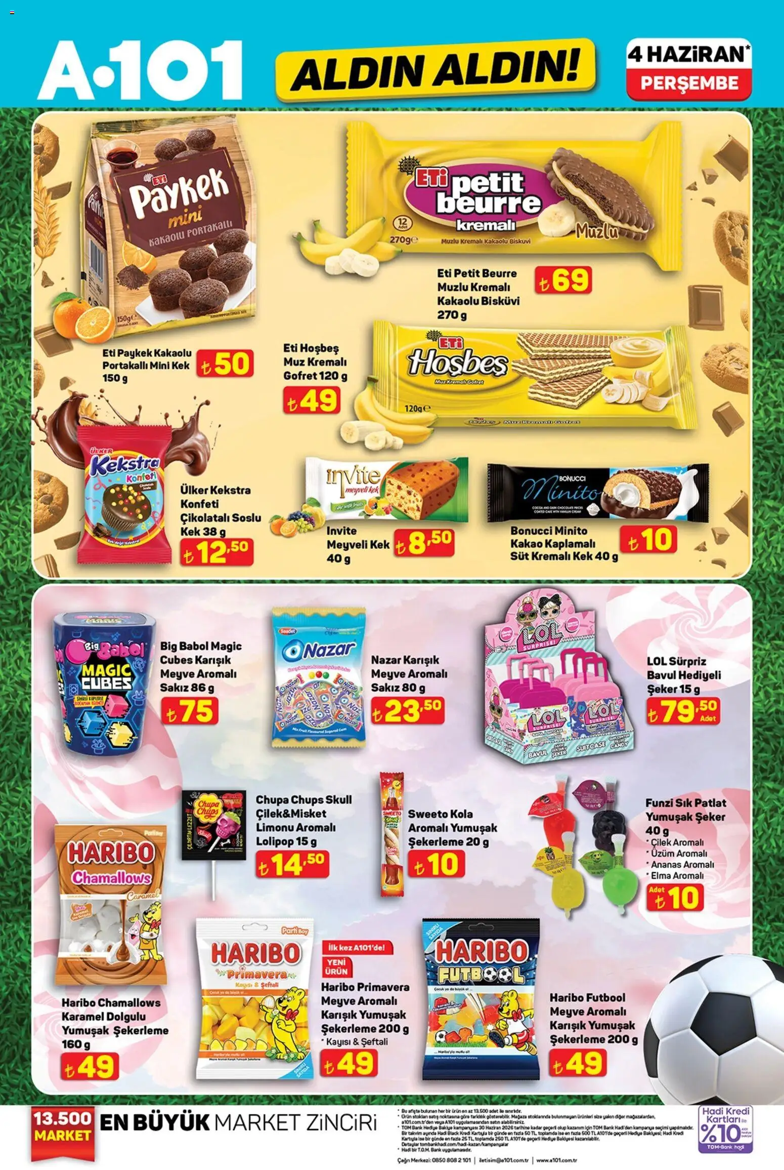 A101 - Katalog Aldın Aldın - 04.06.2026 tarihinden itibaren geçerlidir | Sayfa: 13 | Ürünler: Şeker, Meyve, Bavul, Üzüm