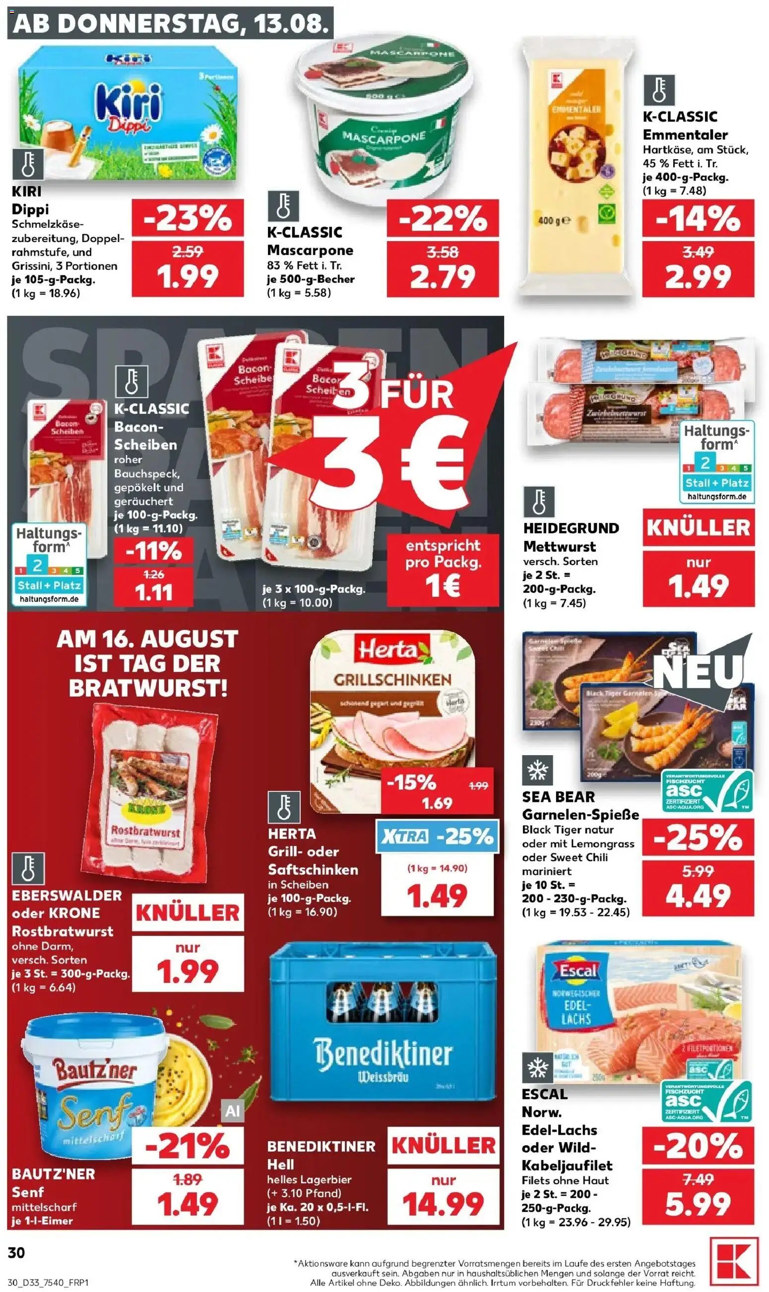 Prospekt Kaufland ab 10.08.2026 » Angebote Online zum Blättern | Seite: 39 | Produkte: Grill, Mascarpone, Lachs, Chili