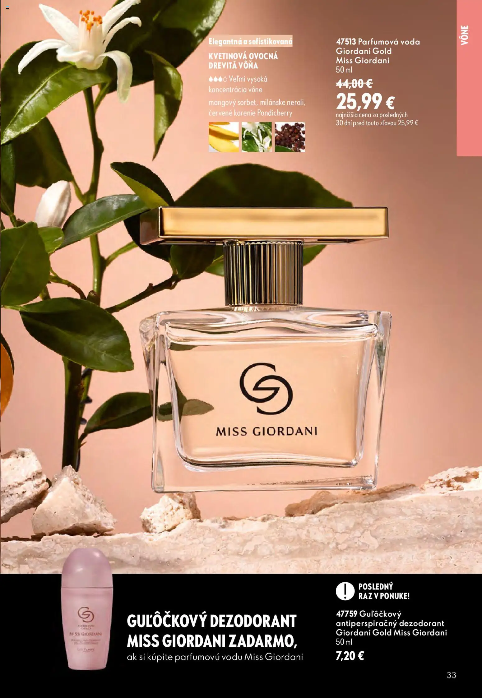 Nové Oriflame akcie – leták je platný od 09.09.2026 | Strana: 33 | Produkty: Dezodorant, Korenie, Voda