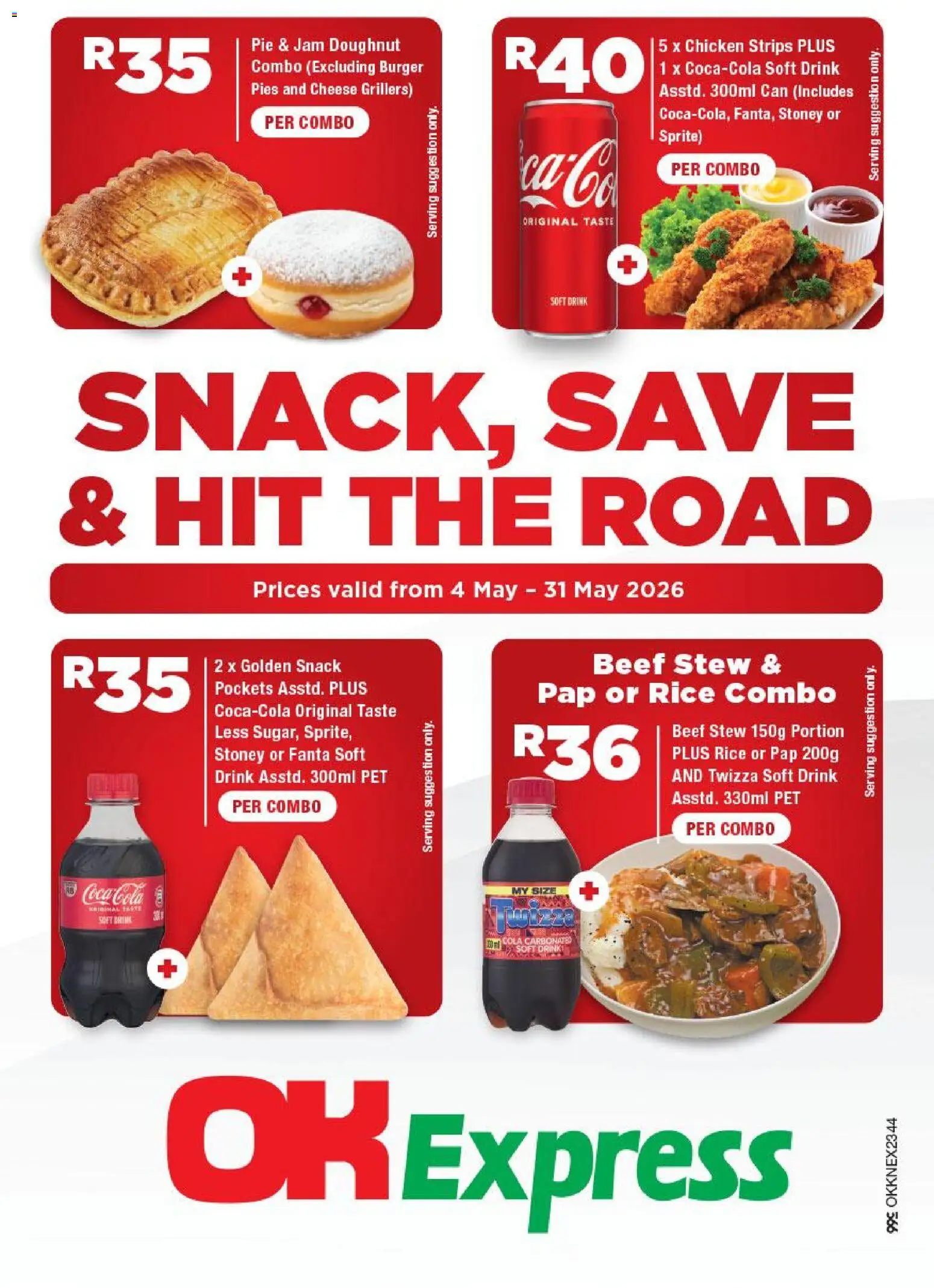 New OK Foods catalogue – valid from 04.05.2026 | Page: 1 | Products: Jam, Chicken, Fanta, Stoney