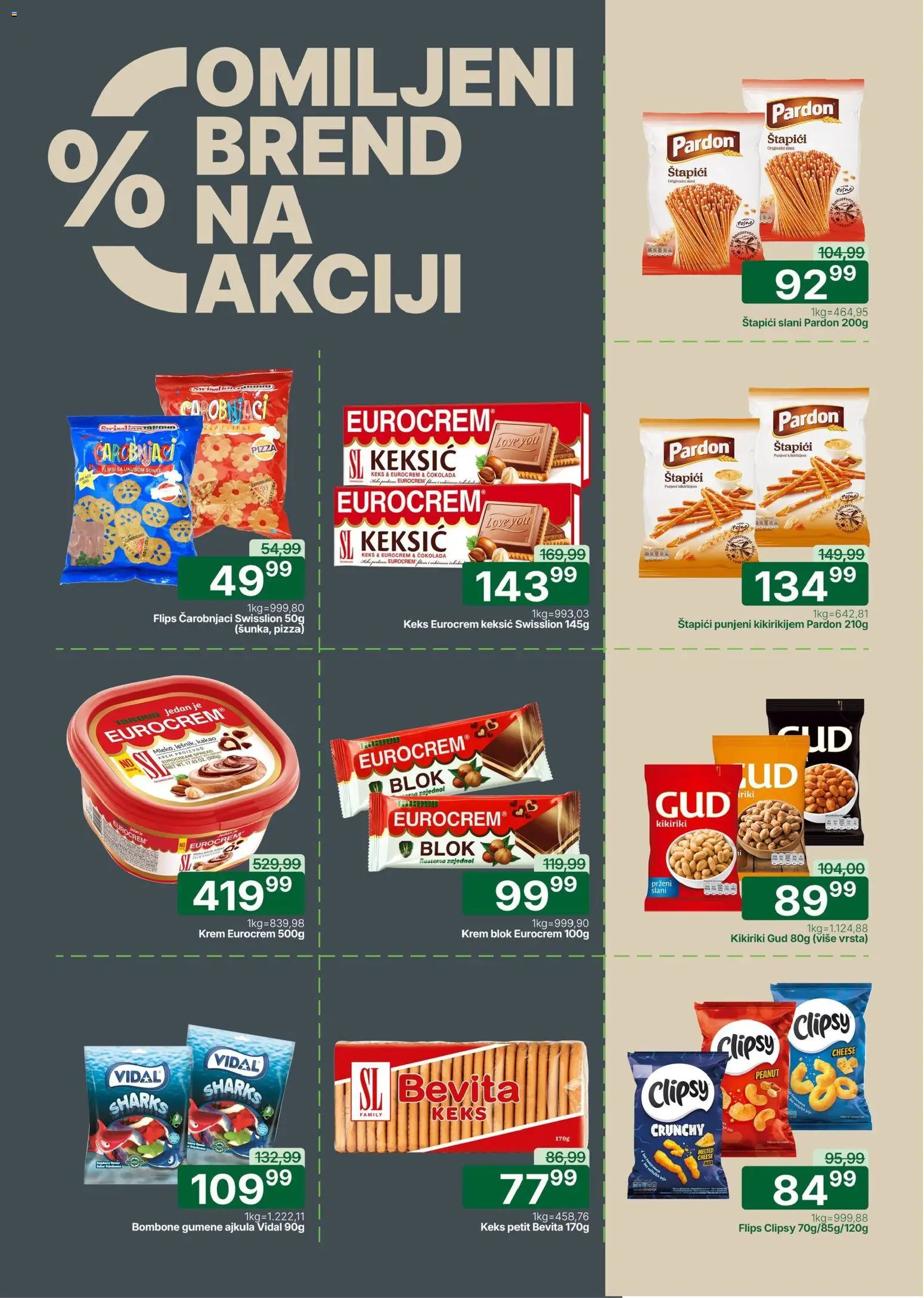 Univerexport katalog - važi od 11.05.2026 | Strana: 24 | Proizvode: Bombone, Eurocrem, Kikiriki, Čokolada