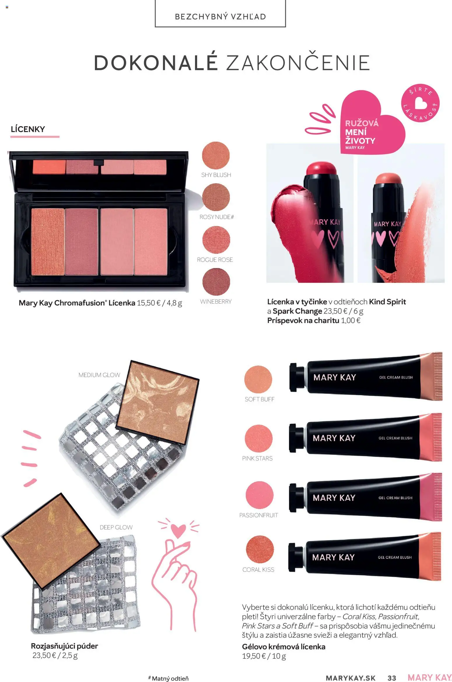 Nové Mary Kay akcie – leták je platný od 30.06.2026 | Strana: 33 | Produkty: Púder, Lícenka