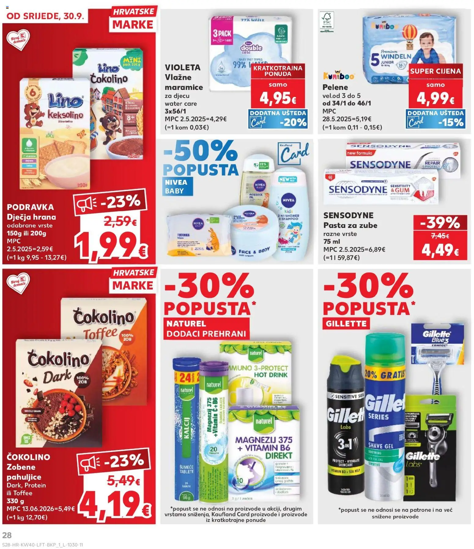 Kaufland HR akciós ujság - amely érvényes a következő dátumtól: 2026.09.30. | Oldal: 28
