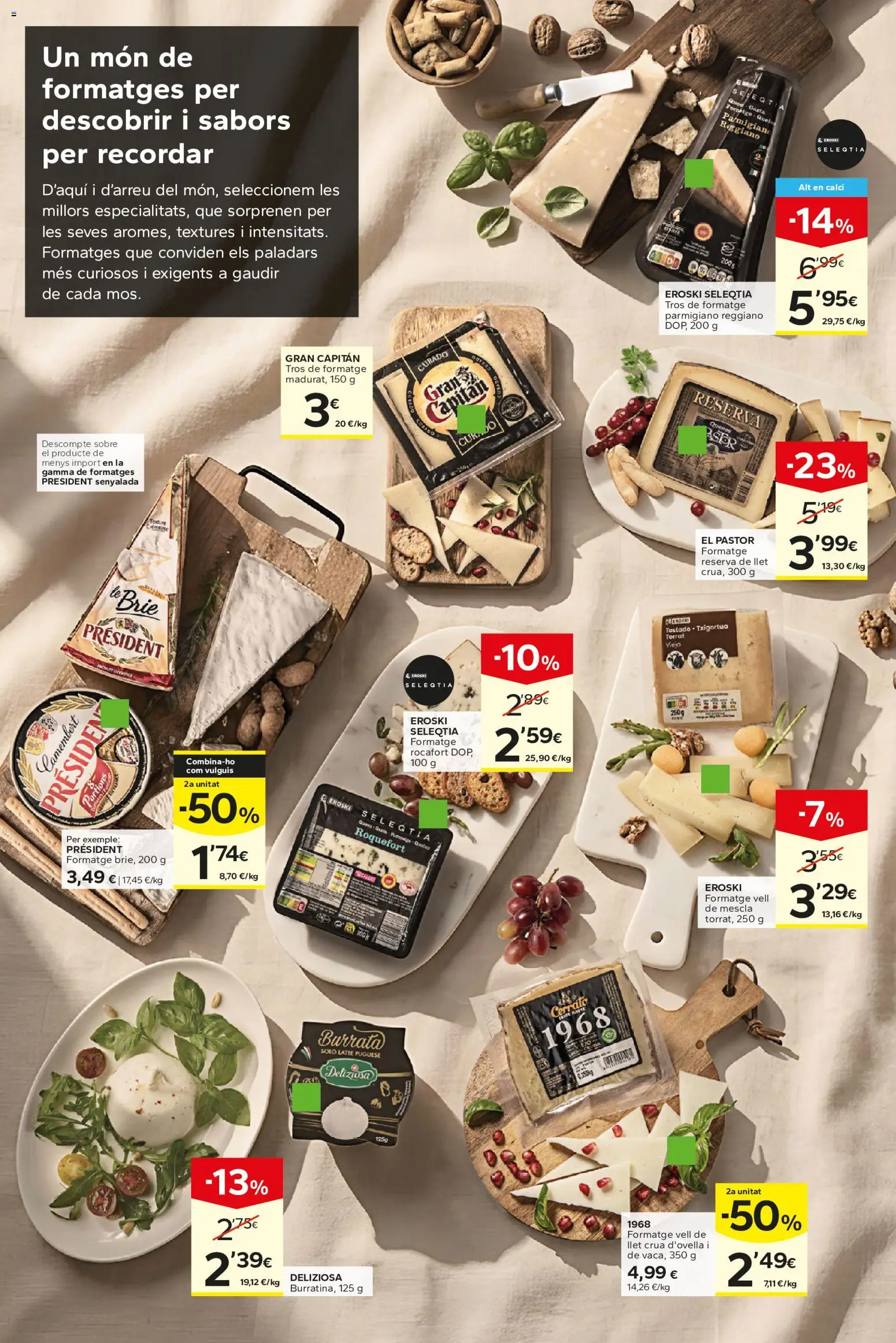 Caprabo El plaer de trobar la combinació perfecta │ válido desde el 15/10/2026 | Página: 4 | Productos: Burrata, Parmigiano Reggiano