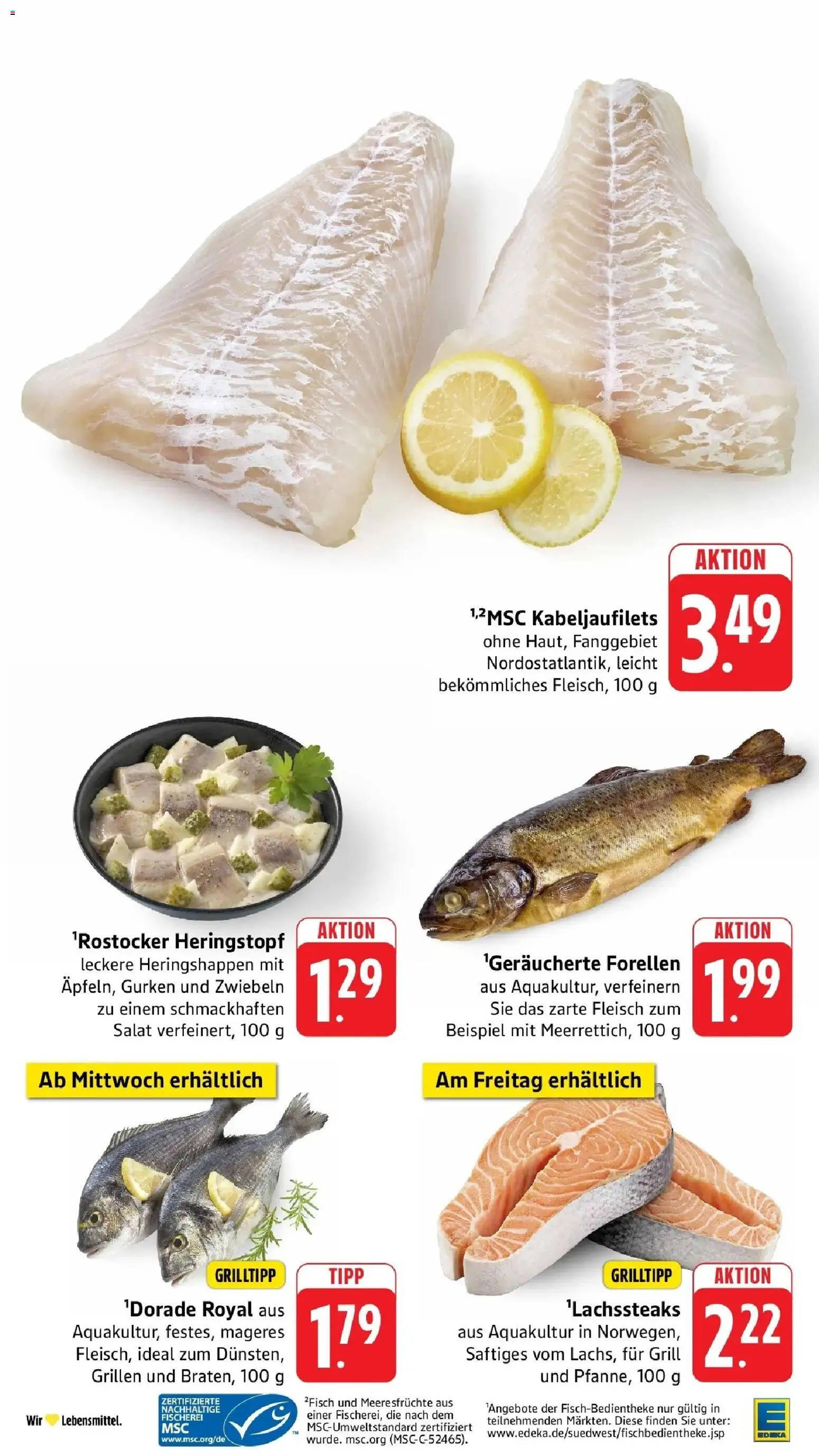 Edeka prospekt Bitburg – gültig ab 01.06.2026 | Seite: 12 | Produkte: Dorade, Grill, Fleisch, Gurken
