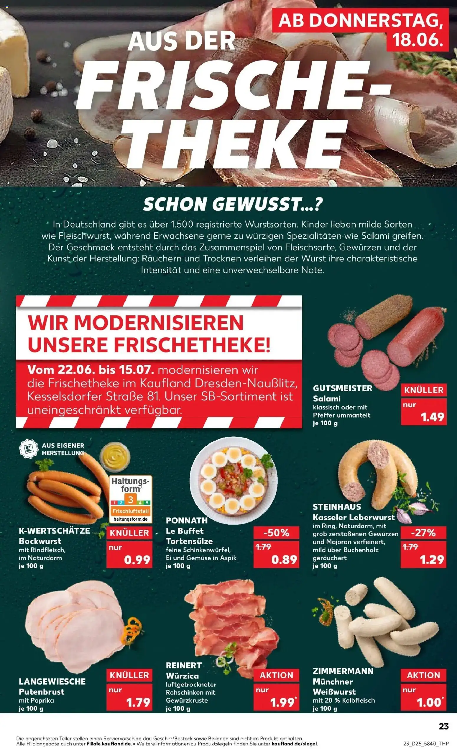 Kaufland Prospekt Freital – gültig ab 18.06.2026 | Seite: 23 | Produkte: Theke, Weißwurst, Paprika, Pfeffer