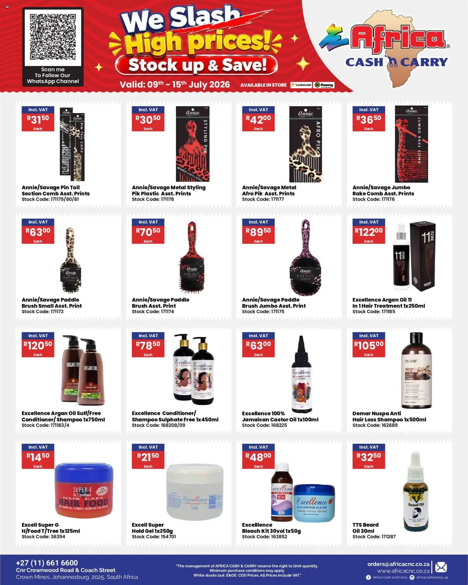 New Africa Cash & Carry catalogue – valid from 09/07/2026 | Page: 61 | Products: Oil, Brush, Tea, Stock