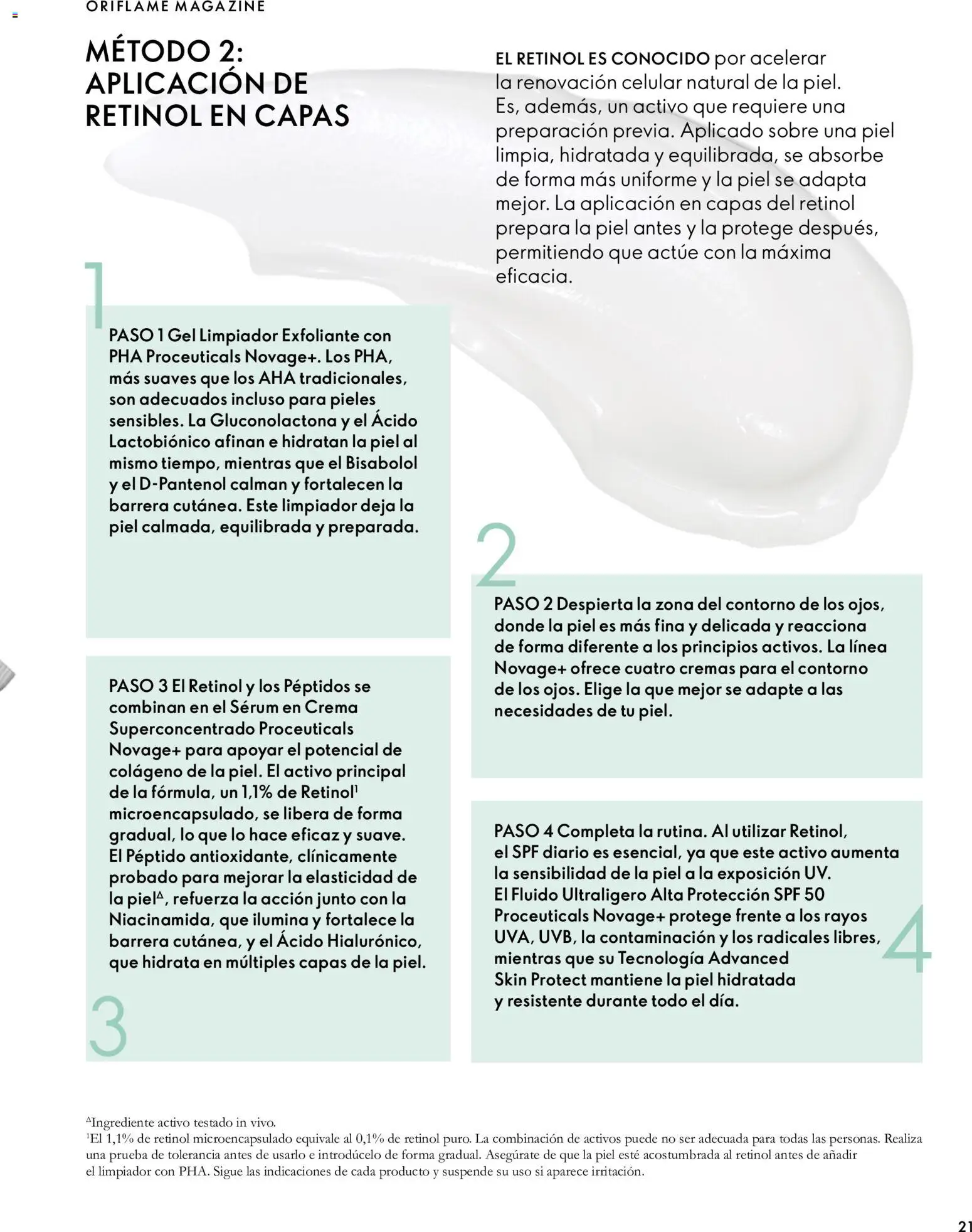 Oriflame - Catálogo Campaña 14 │ válido desde el 07/10/2026 | Página: 21 | Productos: Sérum, Crema, Exfoliante