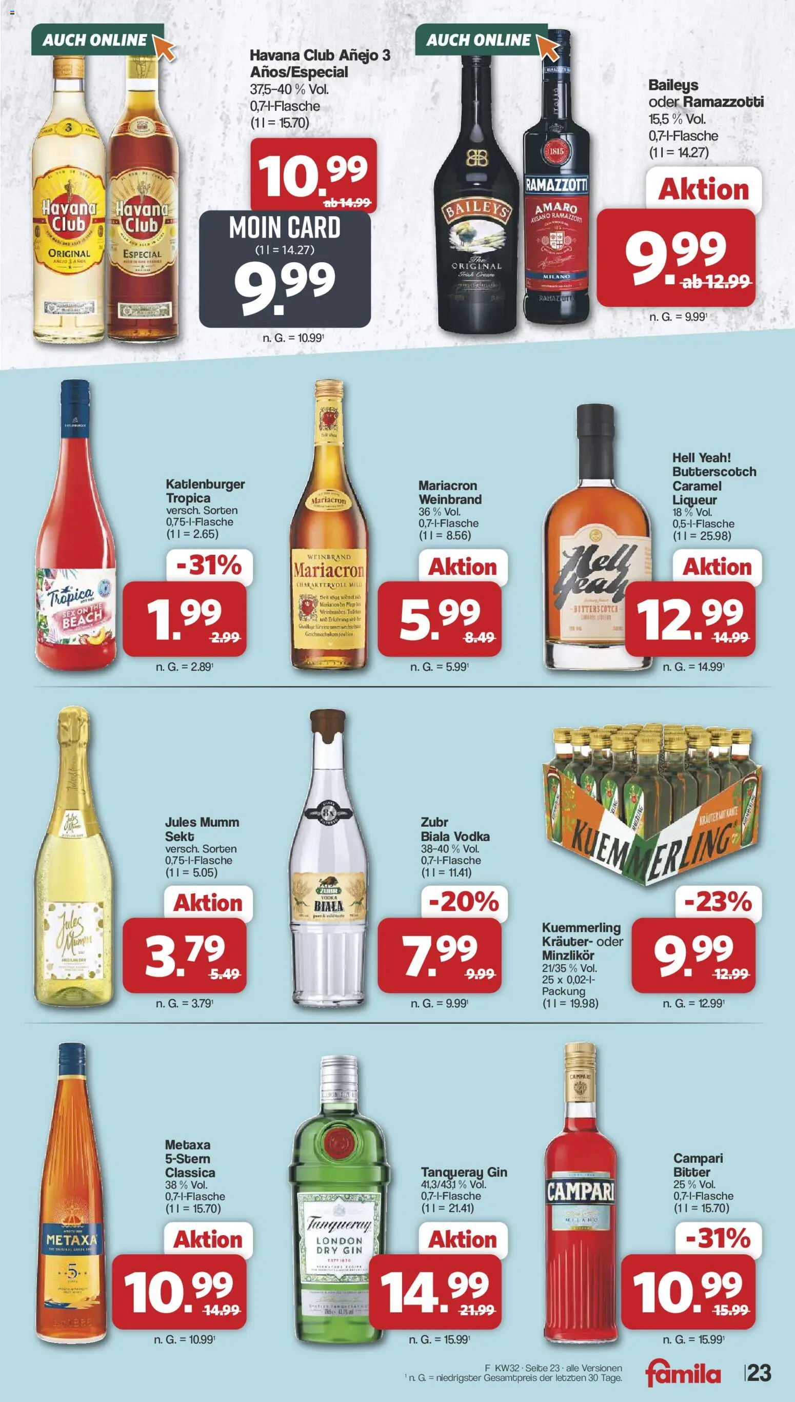 Famila Nordwest Prospekt – gültig ab 03.08.2026 | Seite: 25 | Produkte: Sekt, Jules mumm, Metaxa, Vodka
