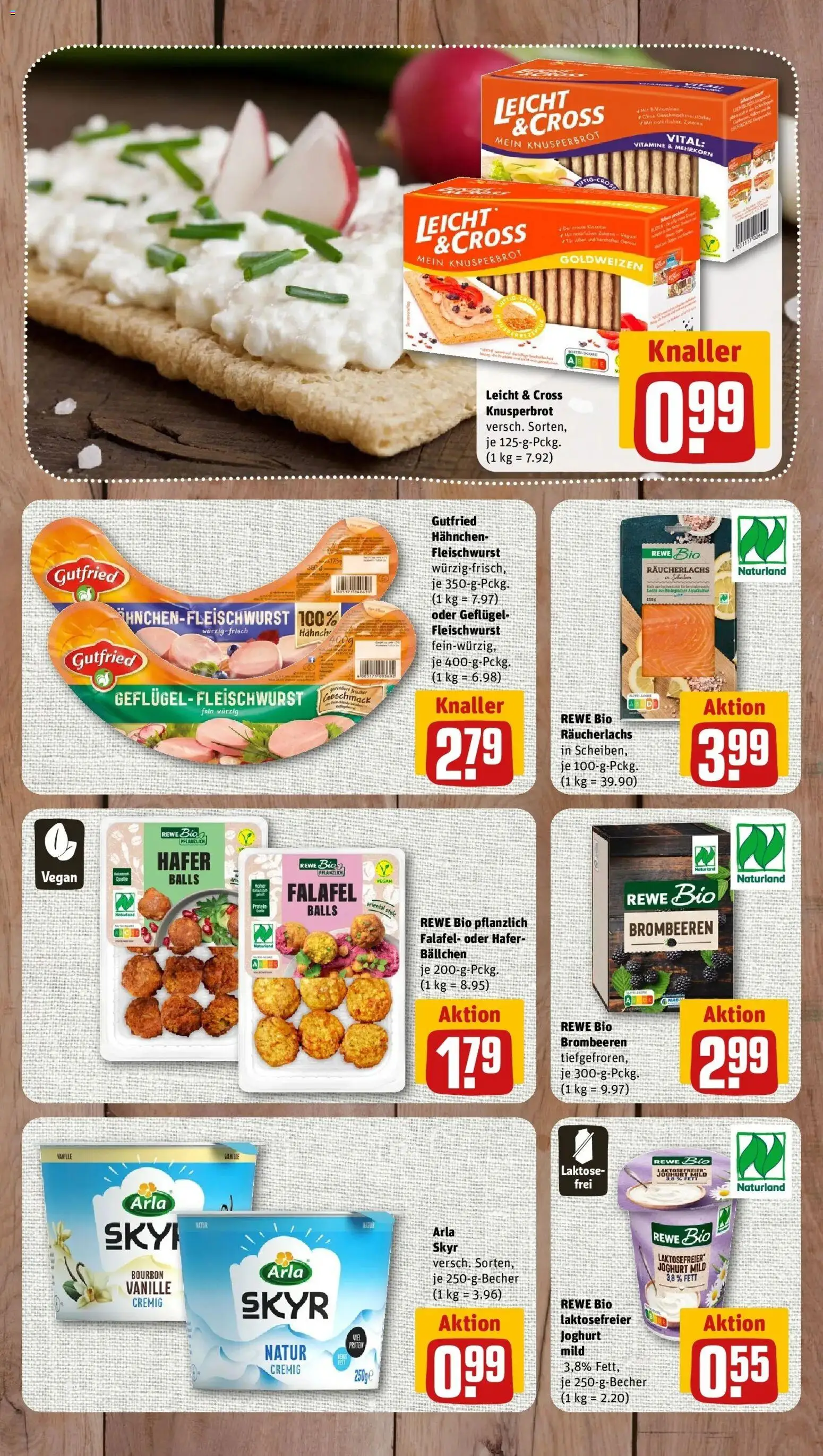 REWE Prospekt ab 19.10.2026 zum Blättern » Angebote | Seite: 7 | Produkte: Hahnchen, Skyr, Vanille, Lachs