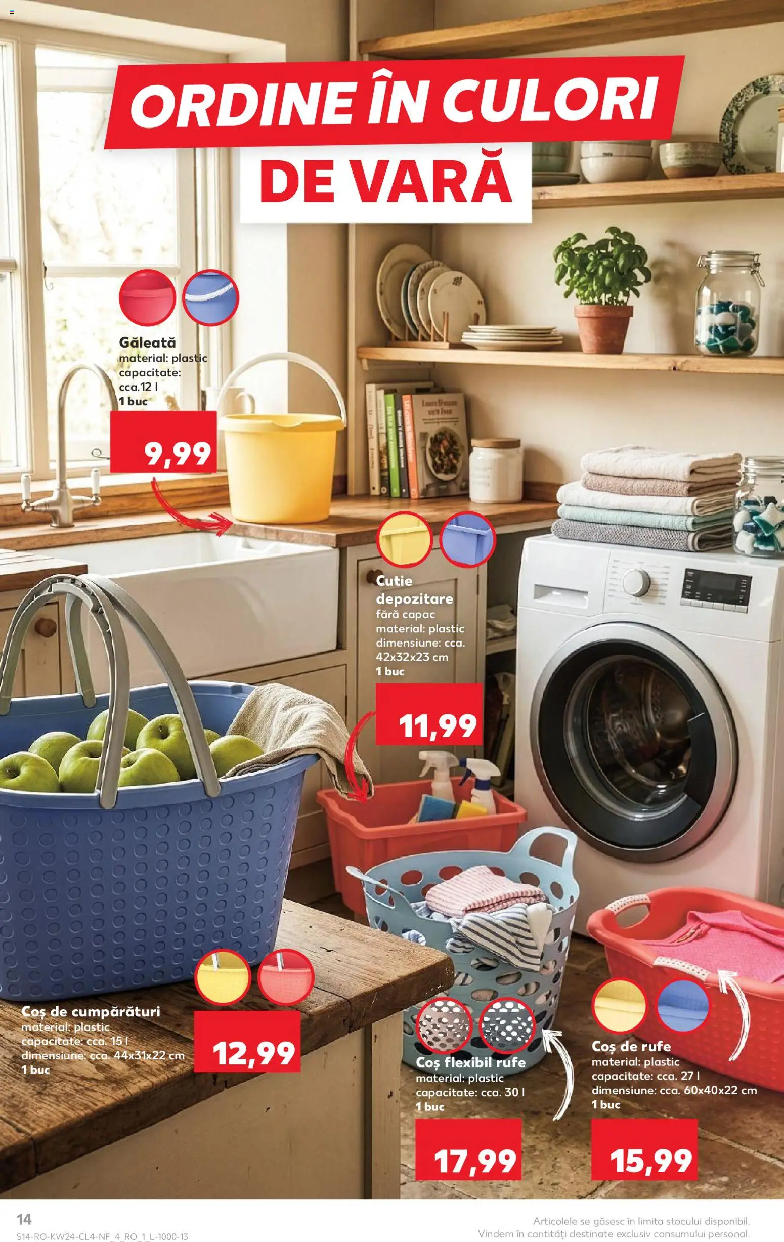 Noul catalog Kaufland – valabil de la 10.06.2026 | Pagină: 14 | Produse: Coș, Cutie, Coș De Rufe