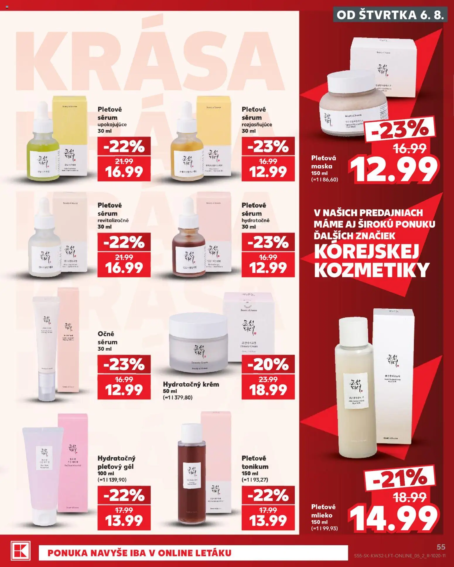 Nové Kaufland akcie – leták je platný od 06.08.2026 | Strana: 55 | Produkty: Mlieko, Maska, Krém