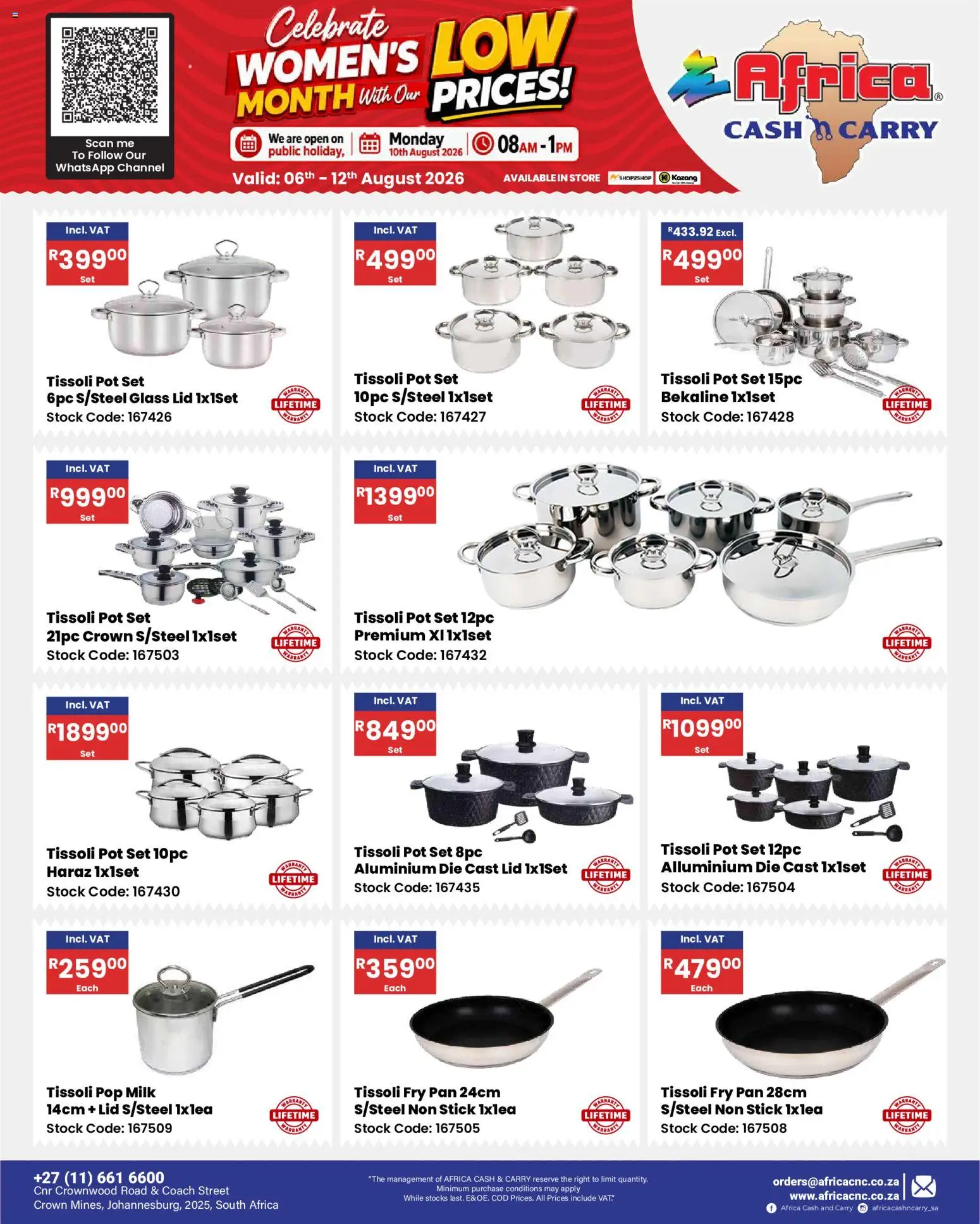 New Africa Cash & Carry catalogue – valid from 06/08/2026 | Page: 45 | Products: Milk, Stock