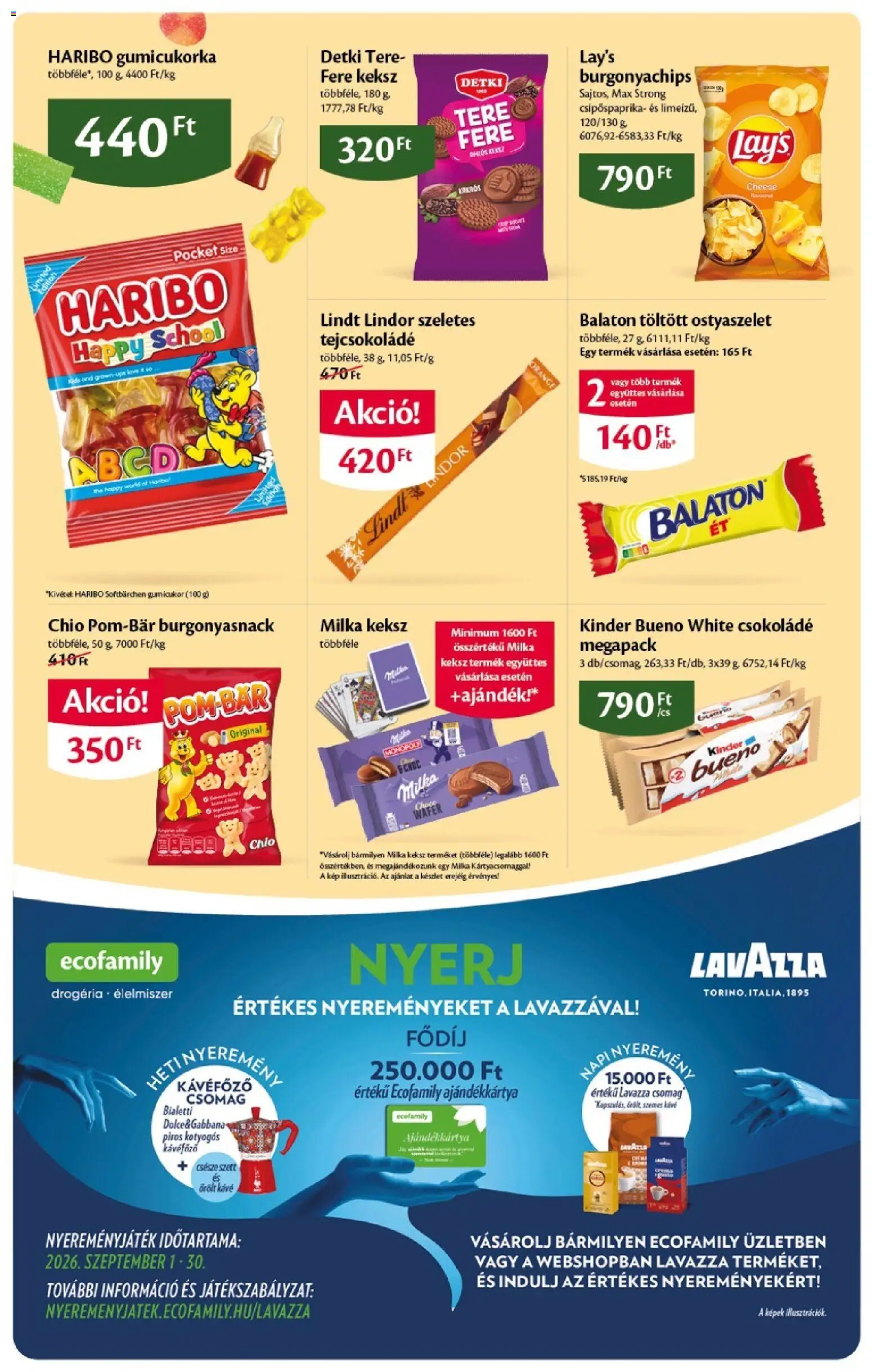Ecofamily akciós ujság - amely érvényes a következő dátumtól: 2026.09.03. | Oldal: 4 | Termékek: Lindor, Tejcsokoládé, Csokoládé, Őrölt kávé