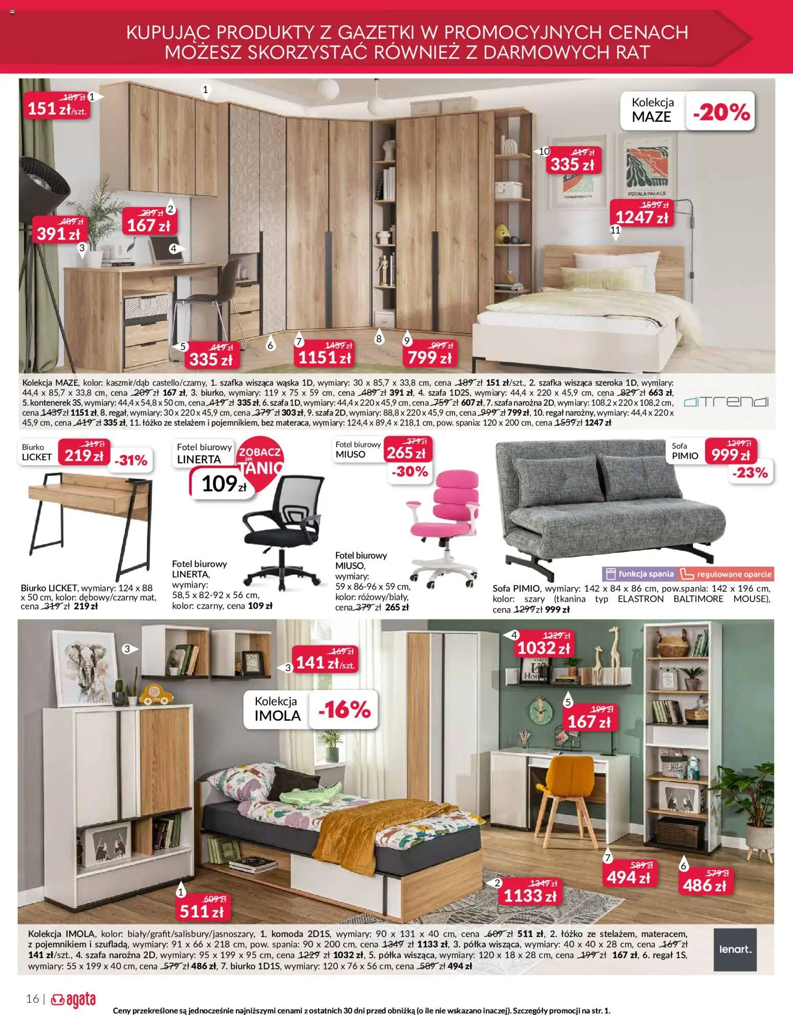 Salony Agata gazetka od 09.06.2026 | Strona: 16 | Produkty: Sofa, Półka, Szafa Narożna, Regał