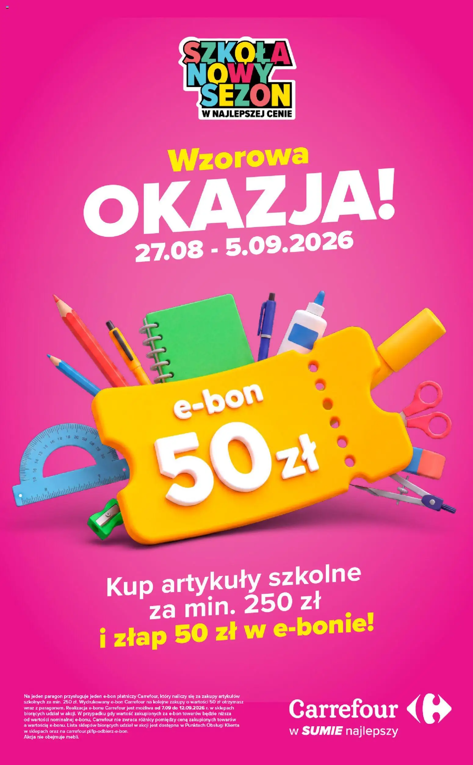 Carrefour gazetka - Weekend okazji od 27.08.2026 | Strona: 9 | Produkty: Artykuły szkolne